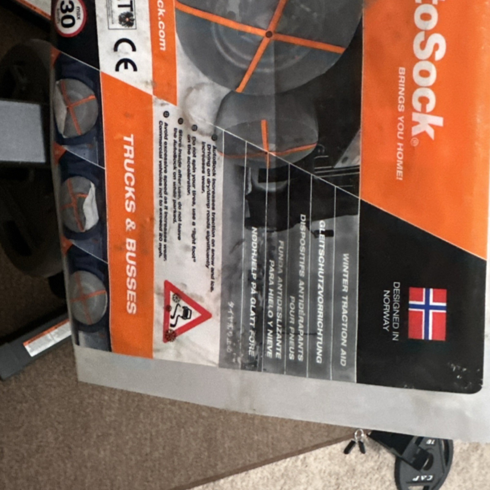 Auto Socks for 18 Wheelers 2 In A Bag Size Large, 2 Socks Weigh 5 Lbs .