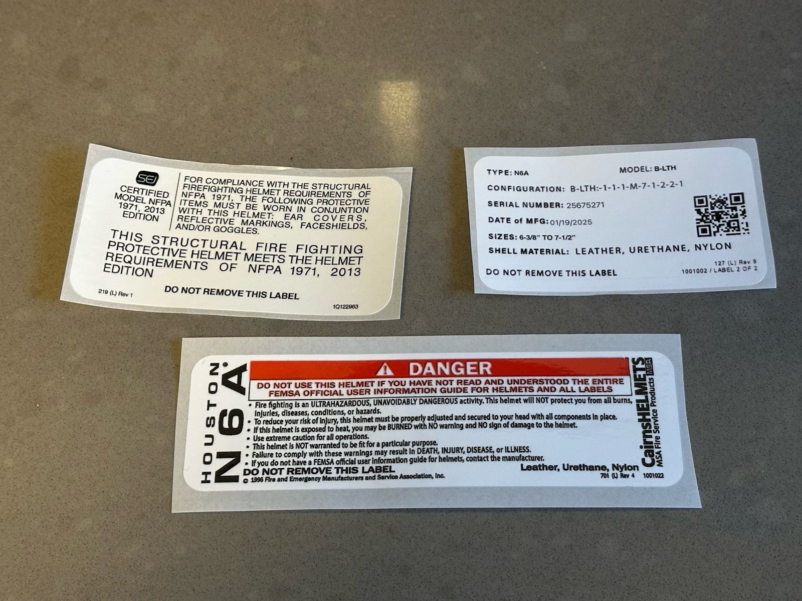 Cairns N6A Label Combo (Presentation Only)