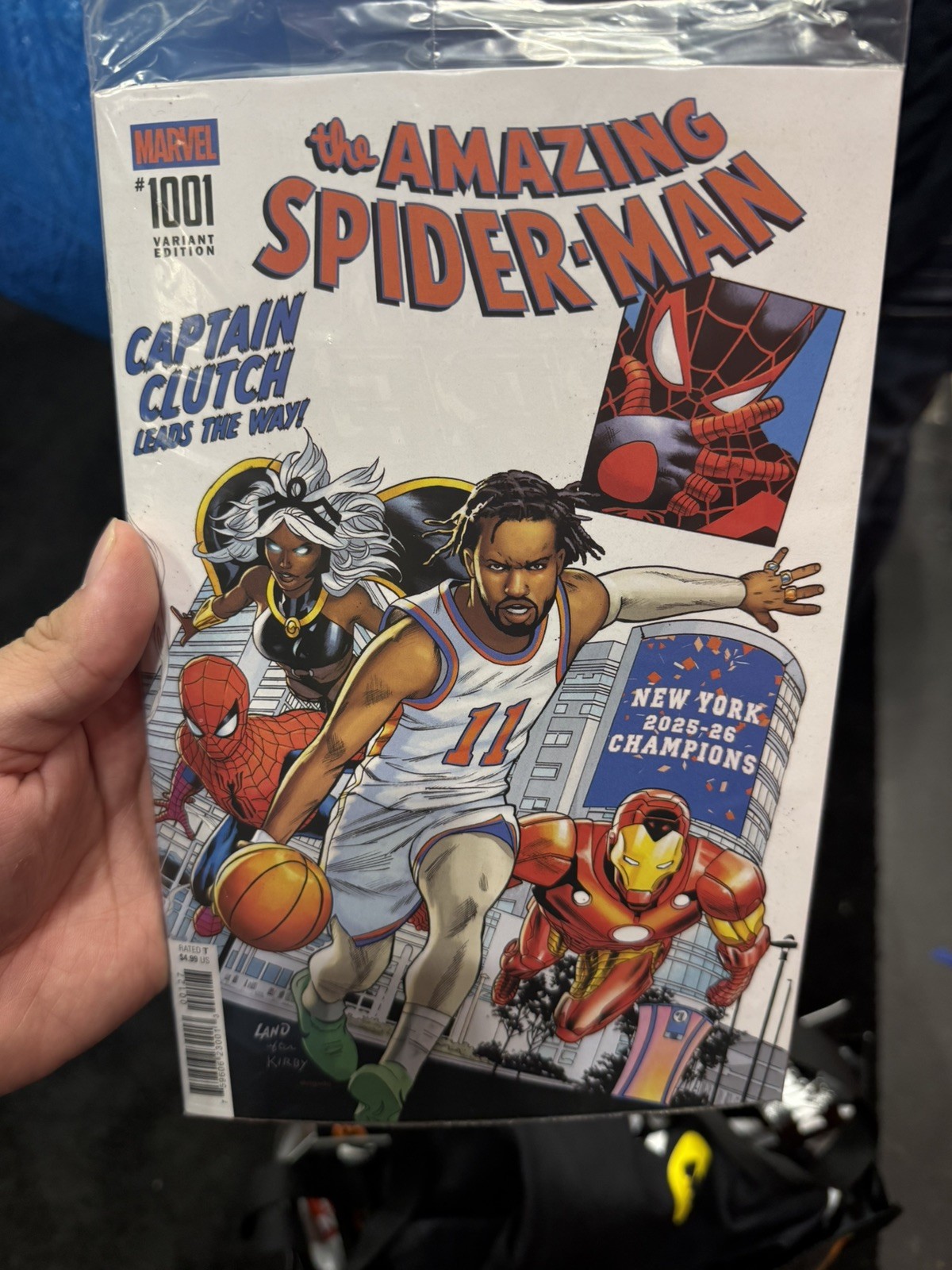 AMAZING SPIDER-MAN #1001 JALEN BRUNSON NY KNICKS NYCC EXCLUSIVE NM IN HAND