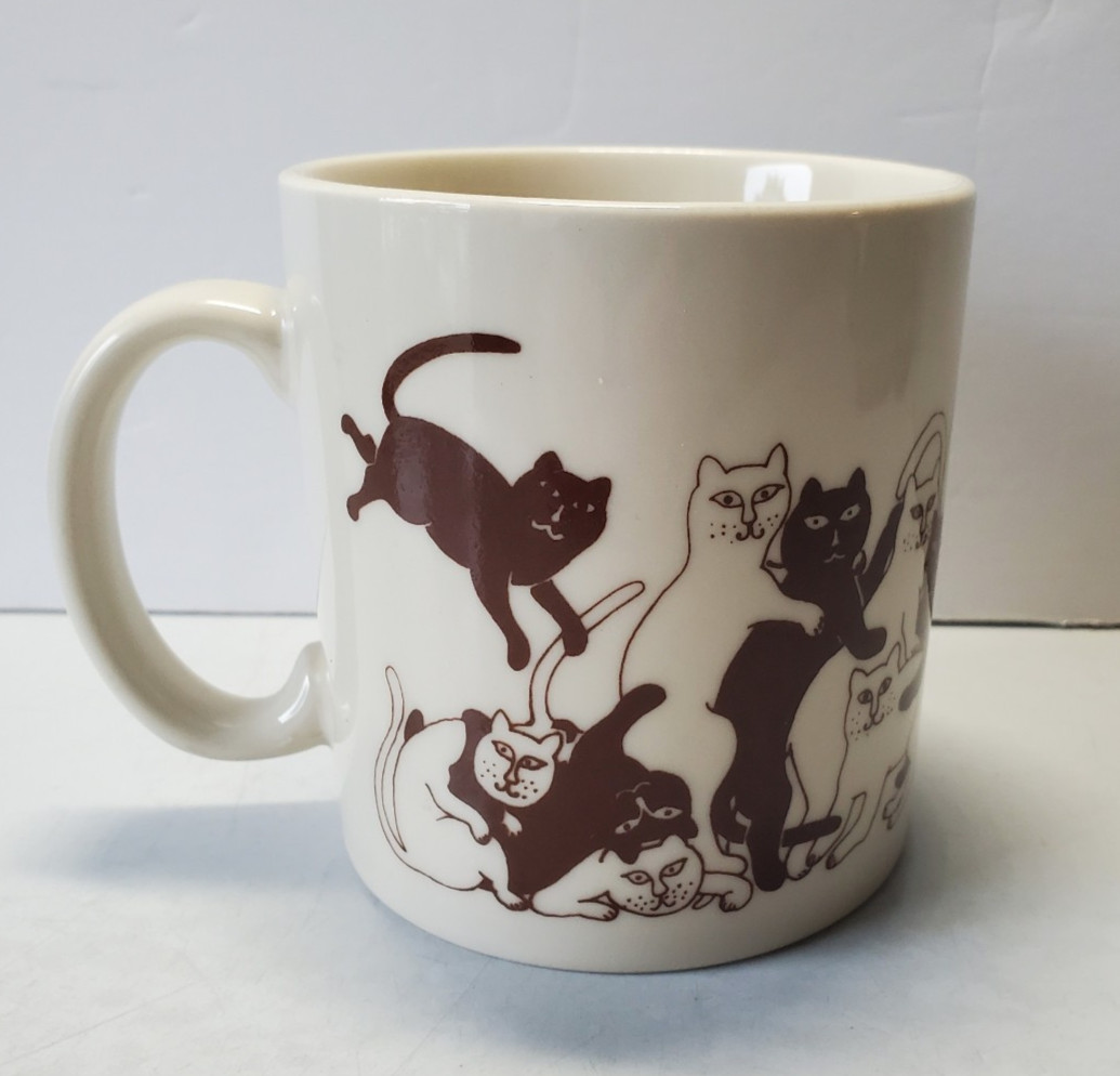Vintage Taylor & NG Naughty Cat Mug 1979 Coffee Cup Japan Vintage Taylor & NG Naughty Cat Mug 1979 Coffee Cup Japan