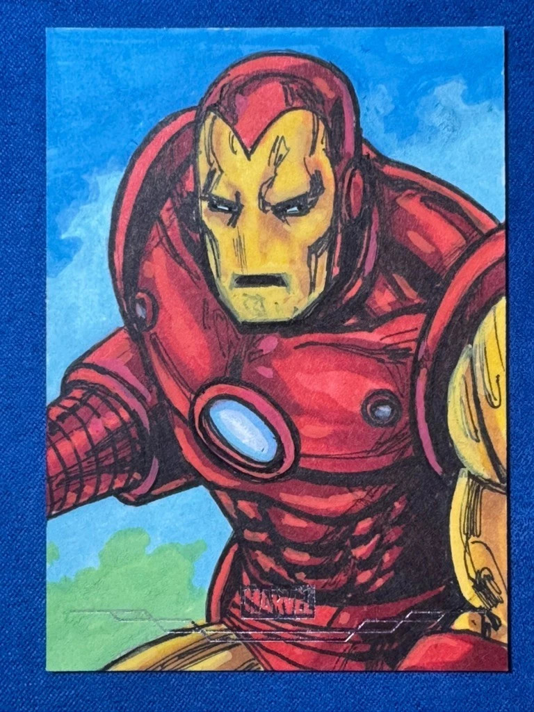2026 Topps Chrome Marvel 1/1 Sketch IRON MAN Ariel Mamani Auto