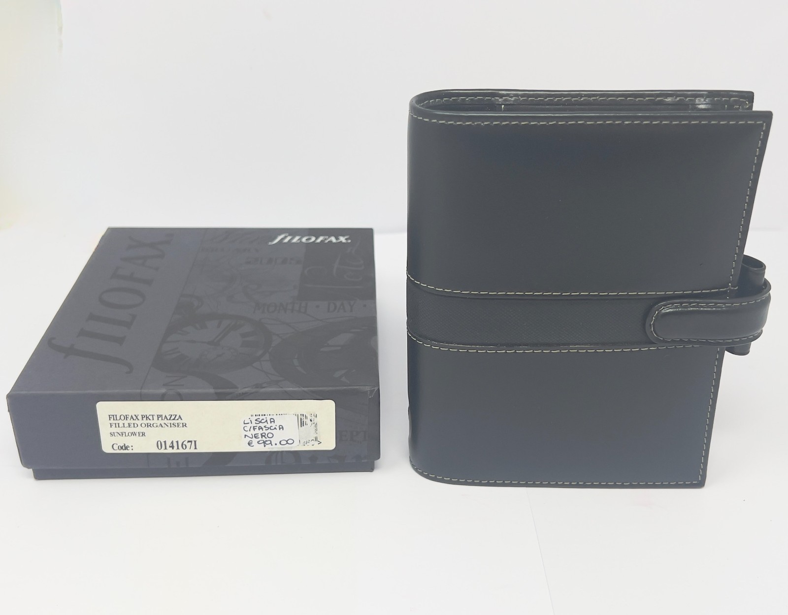 Filofax Agenda Piazza Pocket Black Label New
