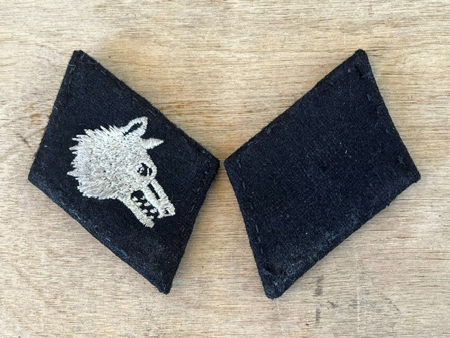 WW2 German Ostturkischer Waffen-Verband Wolfs Head Elite Collar Tabs