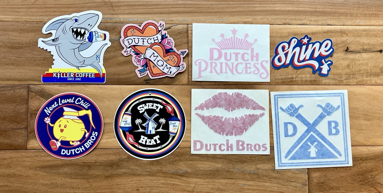 Vintage Lot Dutch Bros Killer Coffee Shark, Better World Earth, Sweet Heat READ