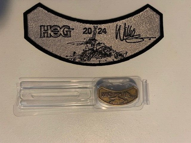 2024 HARLEY DAVIDSON- NEW- HOG PATCH AND PIN SET WILLIE G