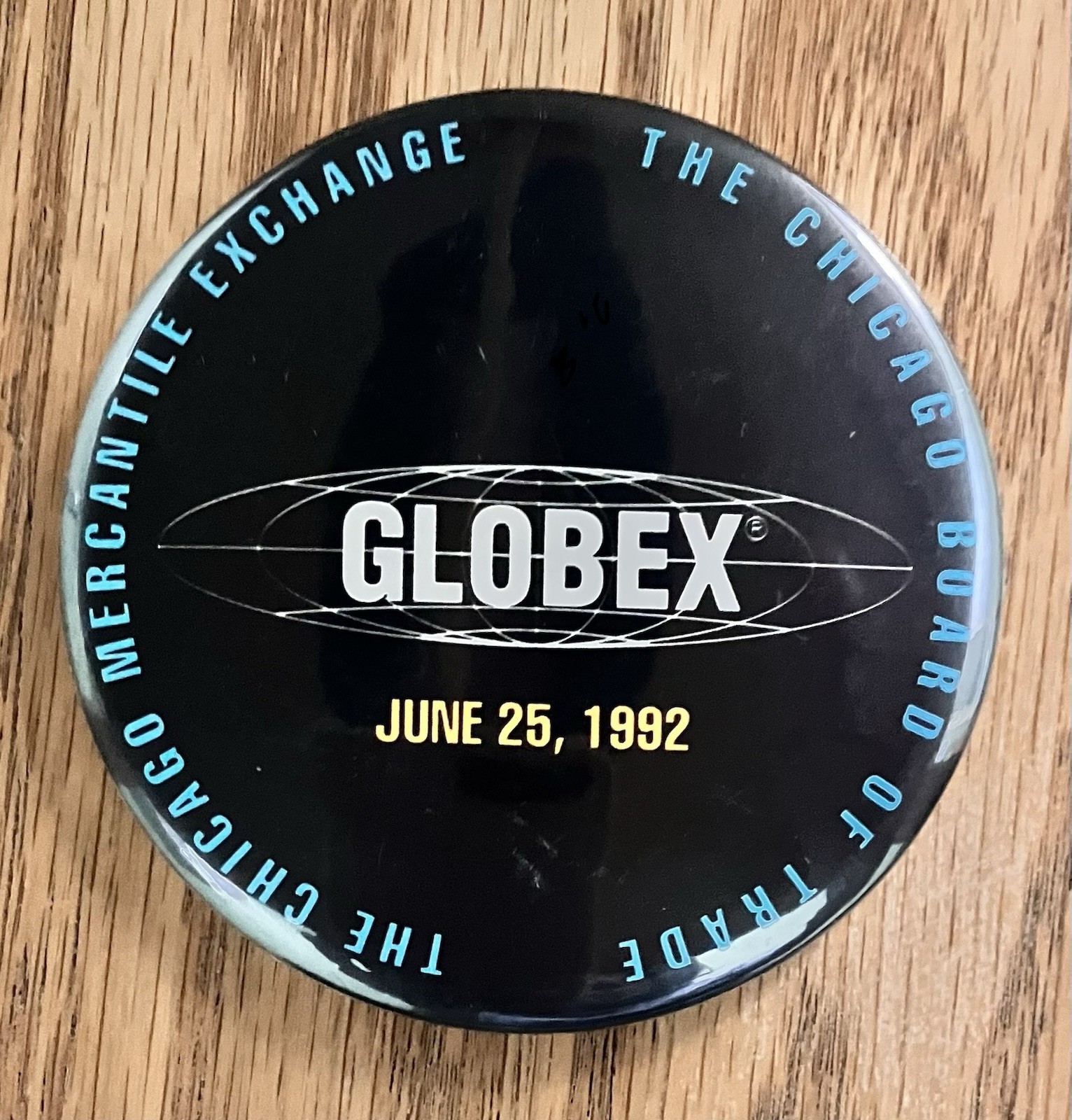 Vintage 1992 Globex Launch CME CBOT Trading Floor Pin Stock Market Wall Street