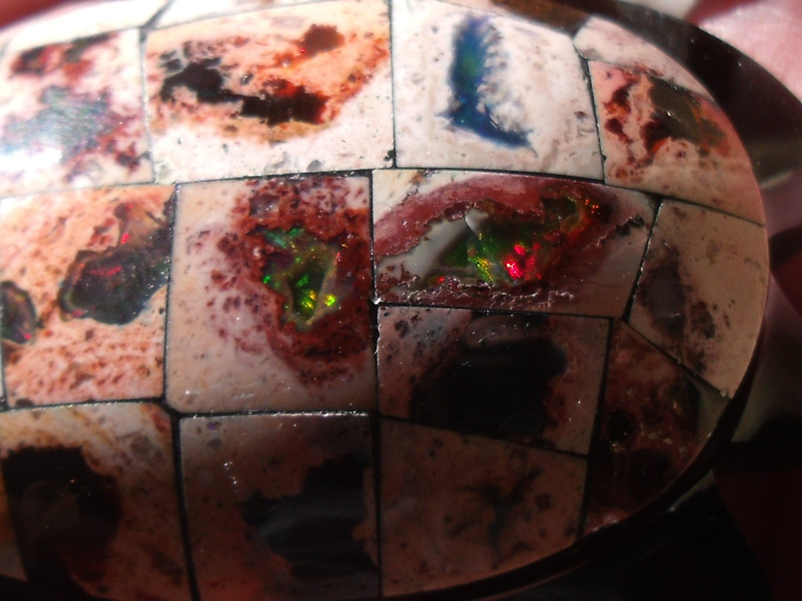 360 CTS Black Obsidian Turtle with a Mosaic shell of Cantera Fire Opal Inlay