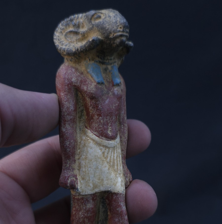 Ancient Egyptian Artifacts Rare Authentic Pharaonic Statue Egyptian God Khnum Bc