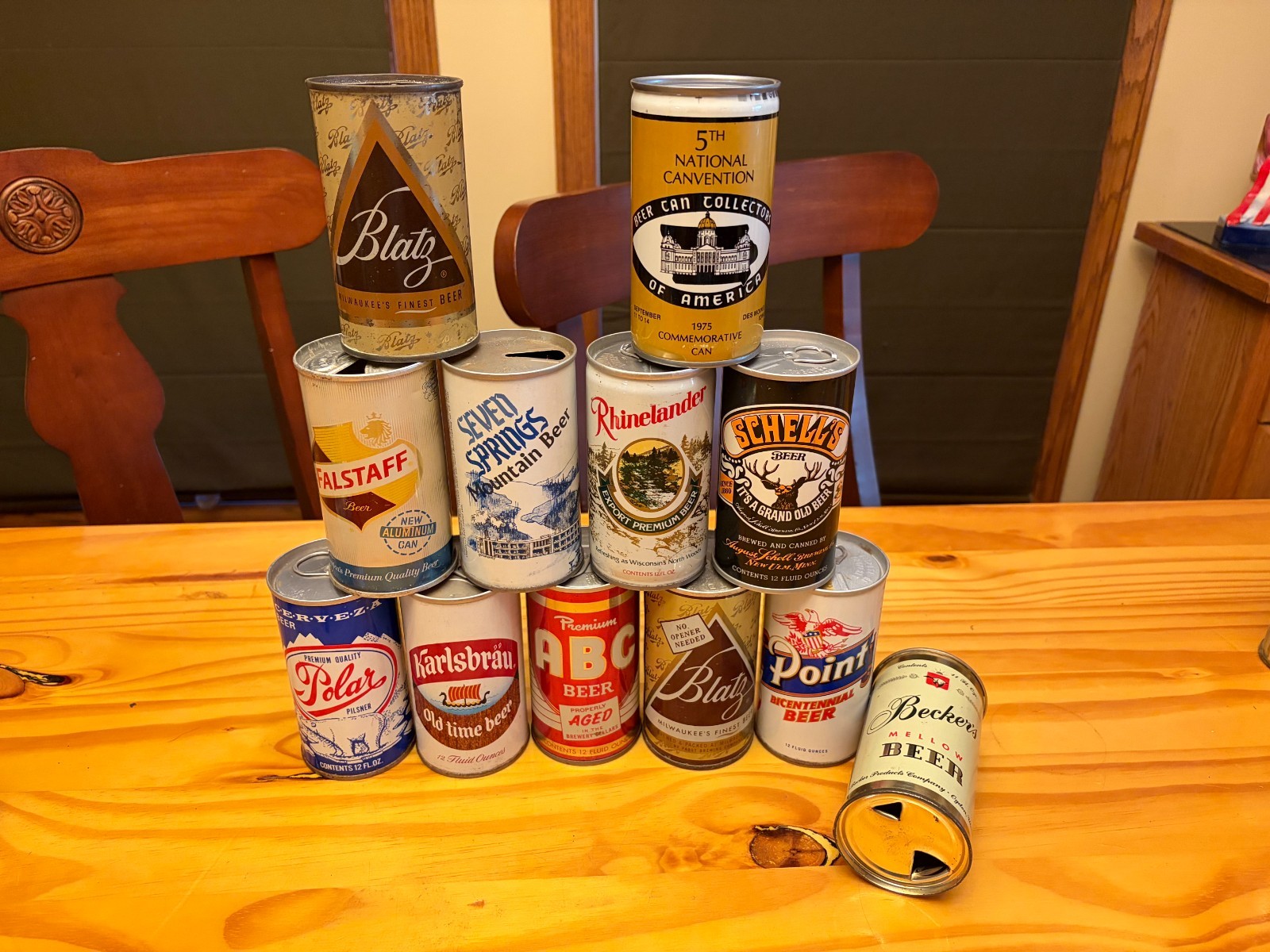 Some great Flat Top cans Plus a rare Falstaff can  and others too