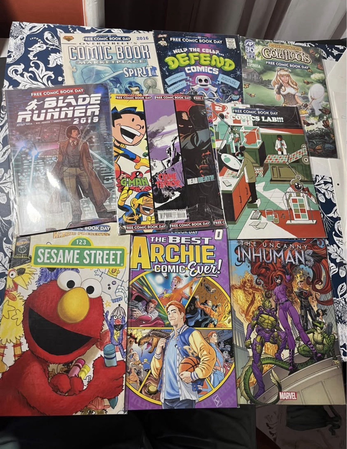 FCBD Lot 8 Comics Blade Runner Archie Sesame Street Inhumans Spirit Image