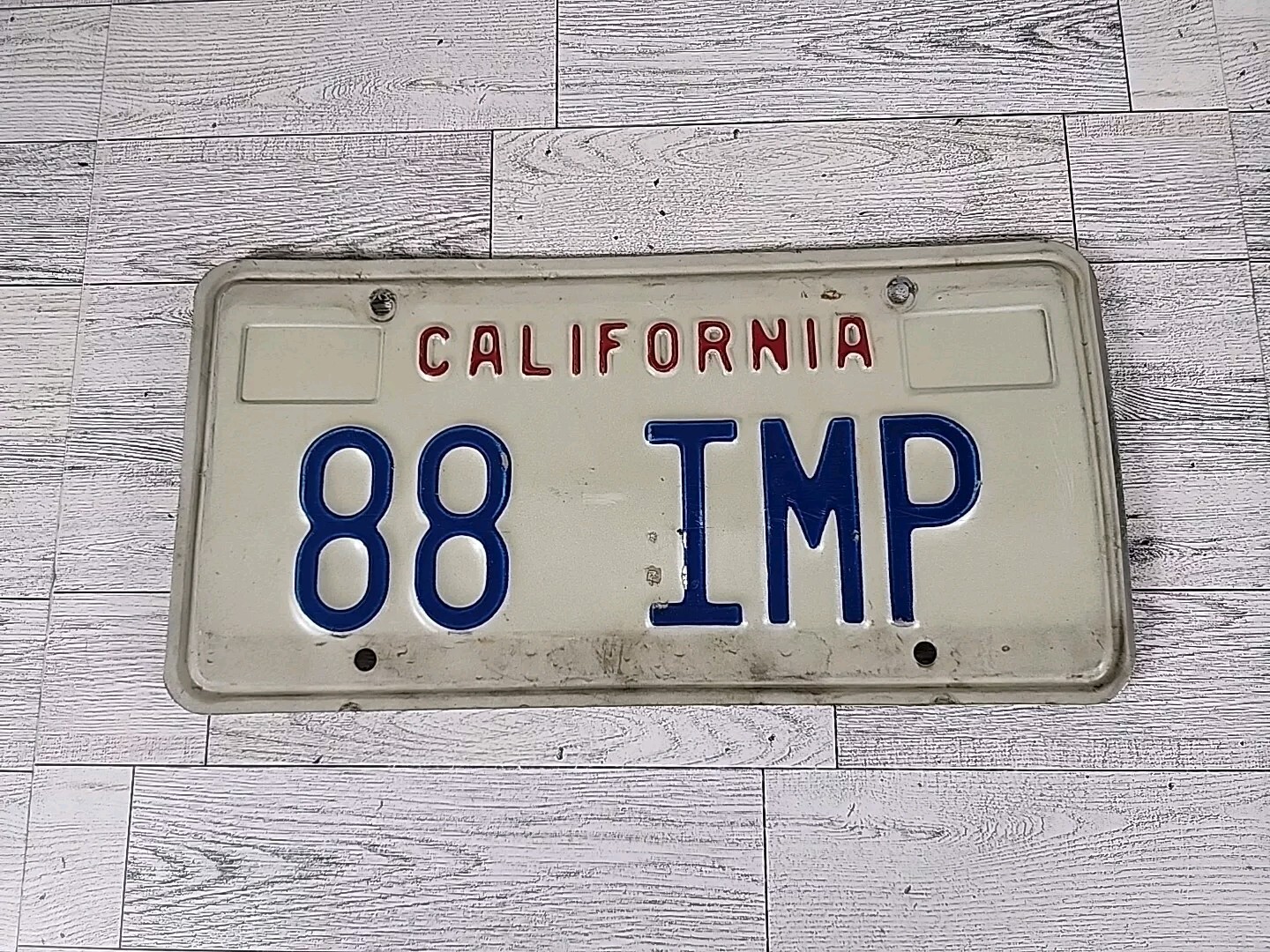 Vintage 1990\'s California License Plate \