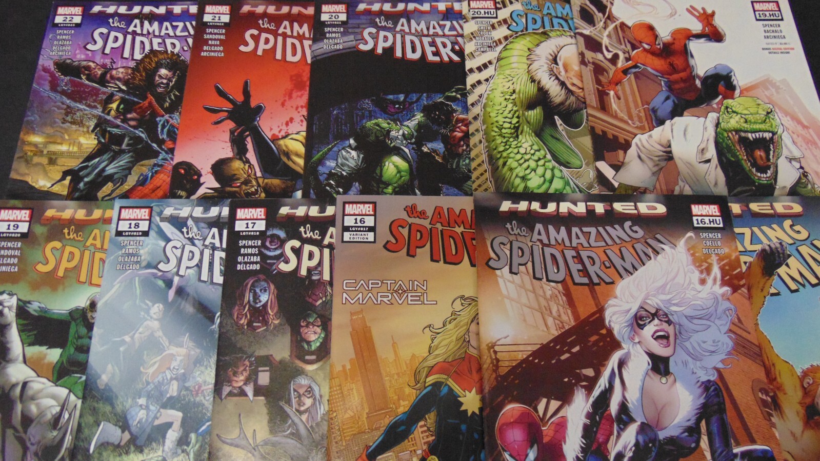 Amazing Spider-Man #16 16.HU 17 18 18.HU 19 19.HU 20 20.HU 21 22 FULL HUNTED SET