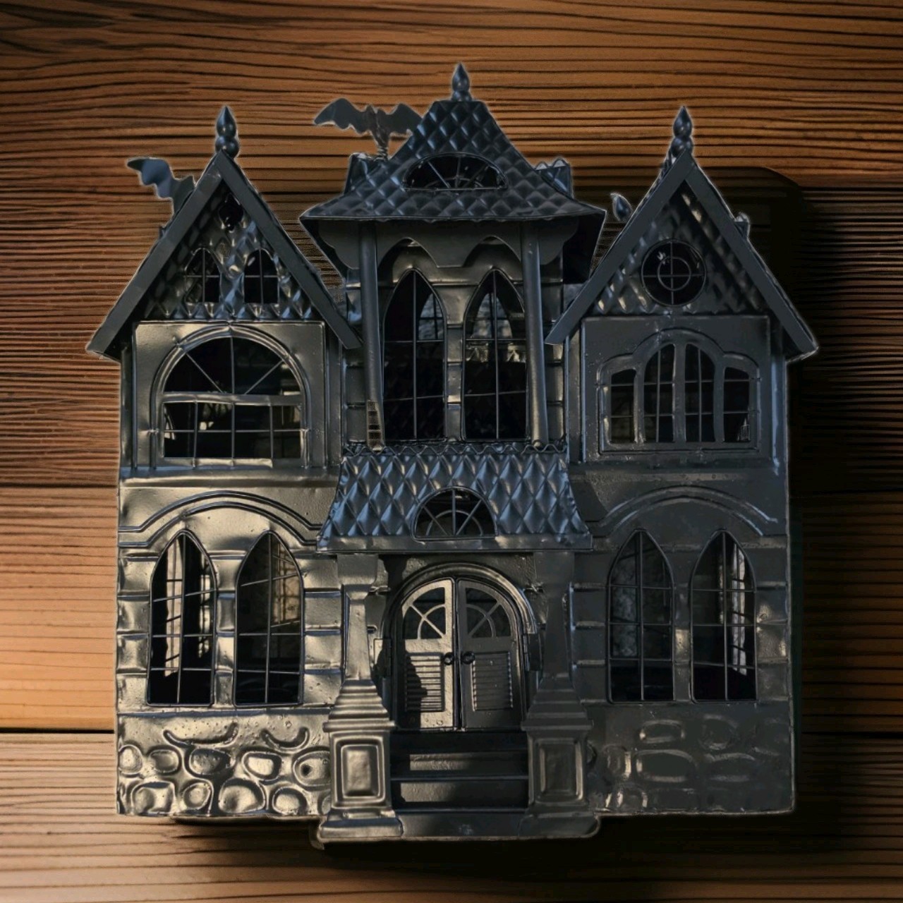 Yankee Candle Haunted Mansion Tealight Holder 1201226 House Black Metal 2011 Yankee Candle Haunted Mansion Tealight Holder 1201226 House Black Metal 2011