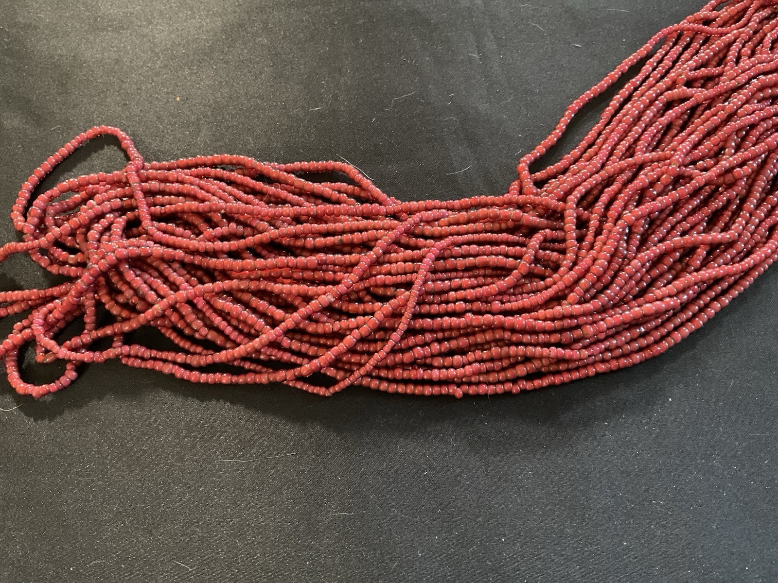 Very Early Antique Naga Beads  Man’s Bead Necklace , Exquisite White Hearts 