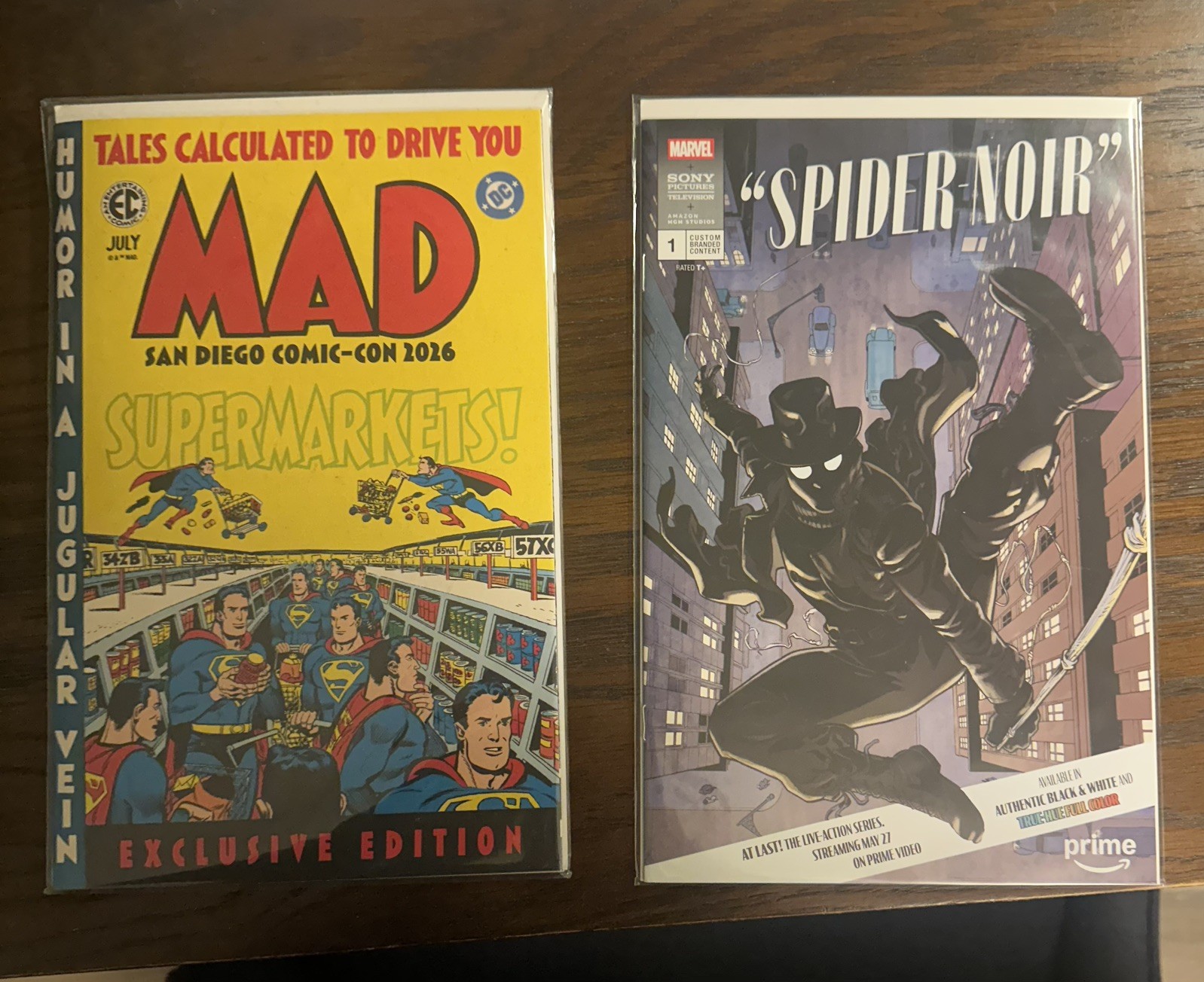 FYC CUSTOM PRIME SPIDER-NOIR COMIC BOOK COLOR VARIANT # 1 + SDCC 2026 MAD exc