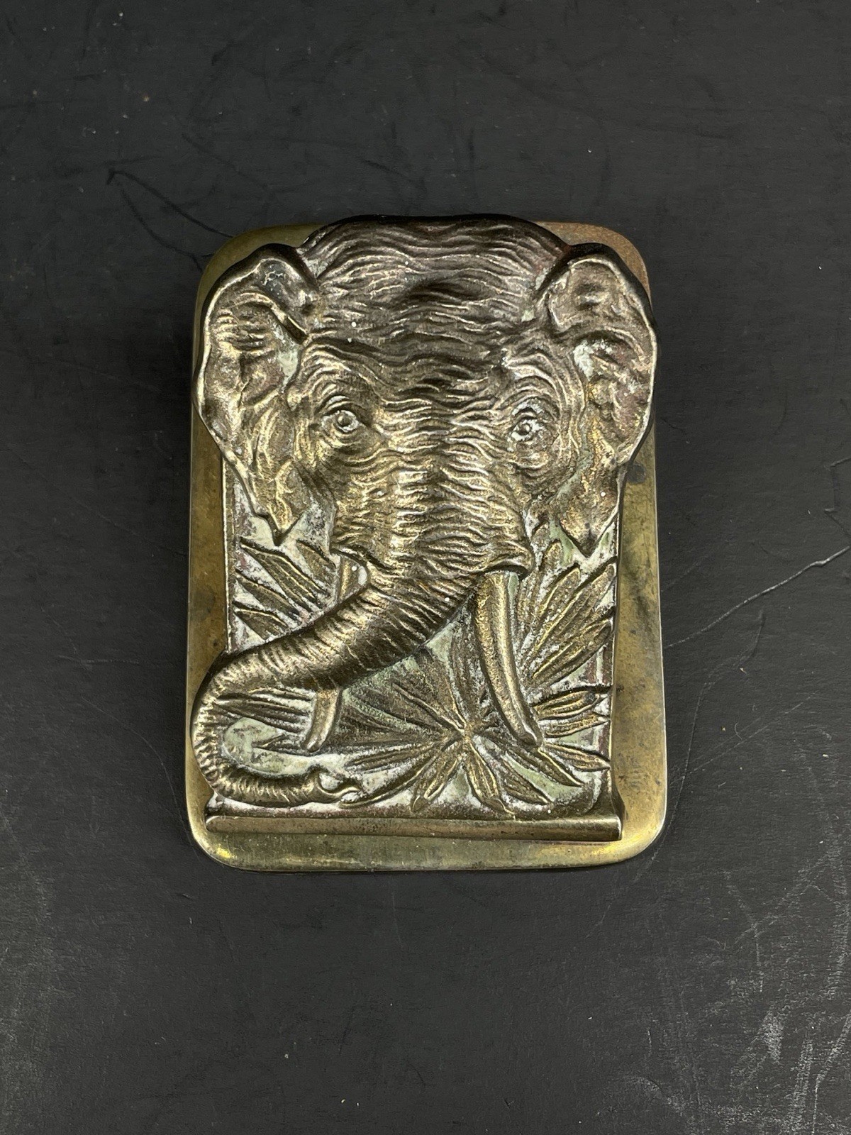 Antique  C. J. O. Judd Heavy #5267 Cast Iron Elephant Desk/Wall Clip Holder