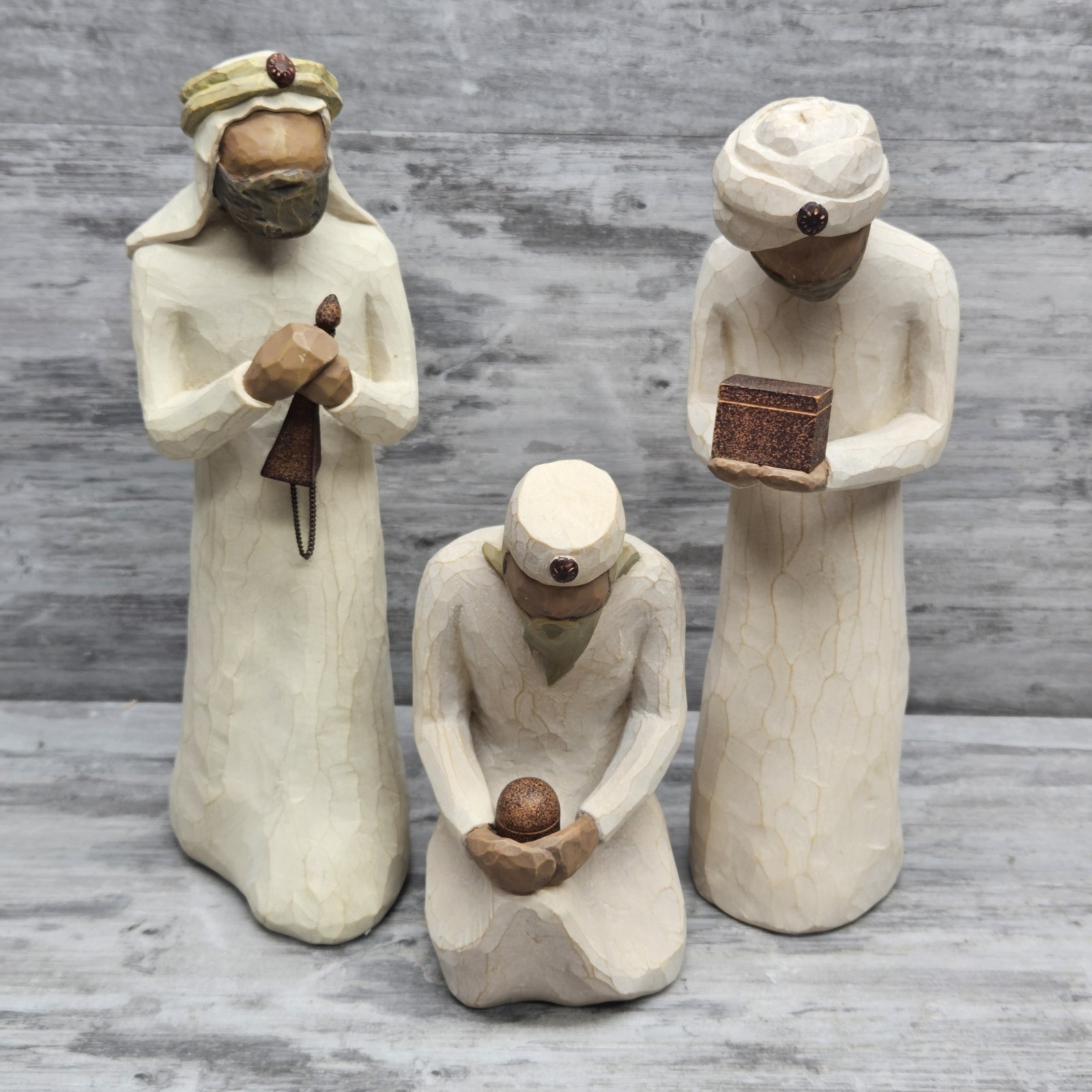DAMAGED Vintage 2000 Willow Tree Three Wisemen by Susan Lordi - Set of 3 READ