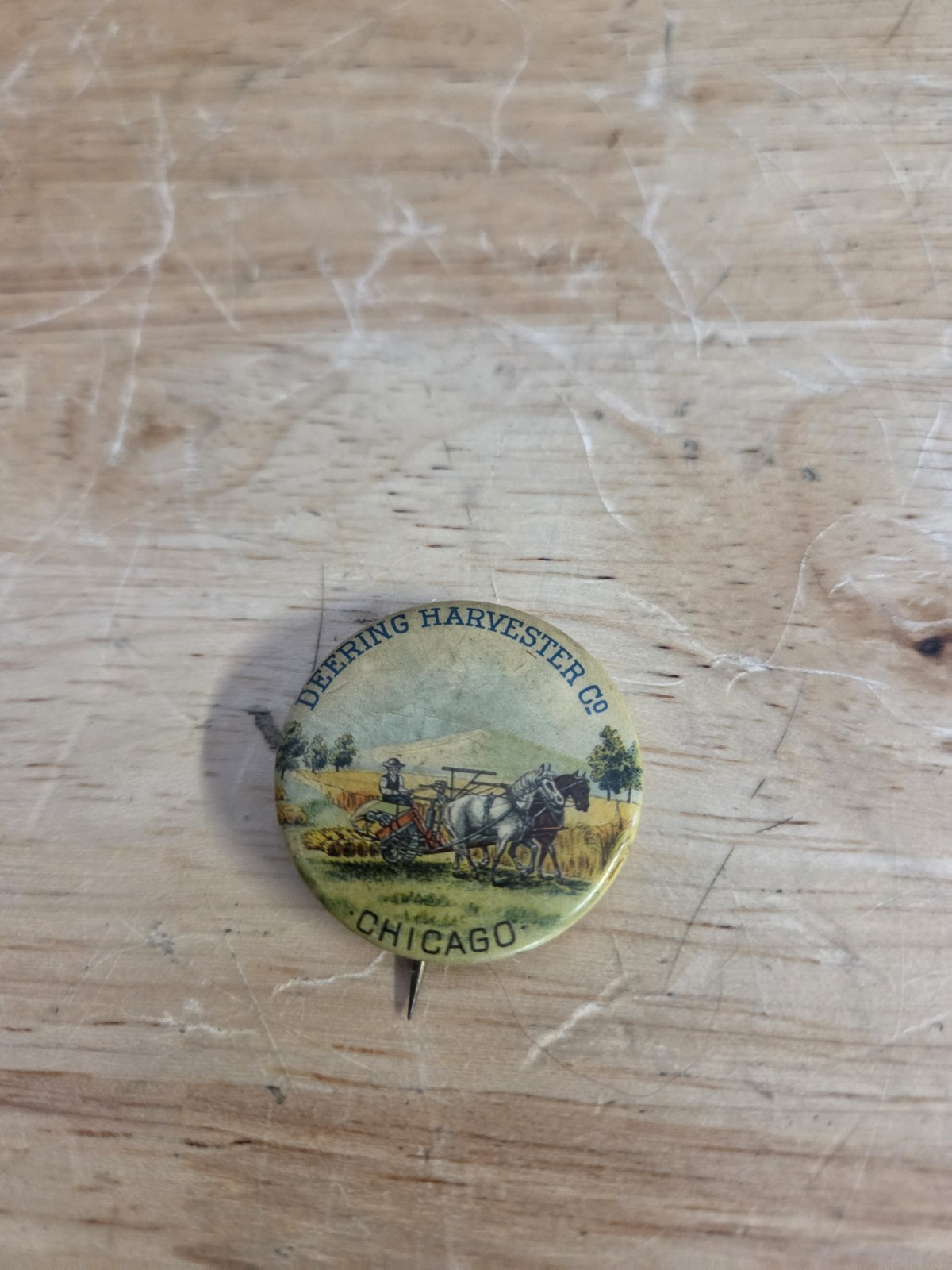 Vintage International Harvester McCormick Deering Button Pin