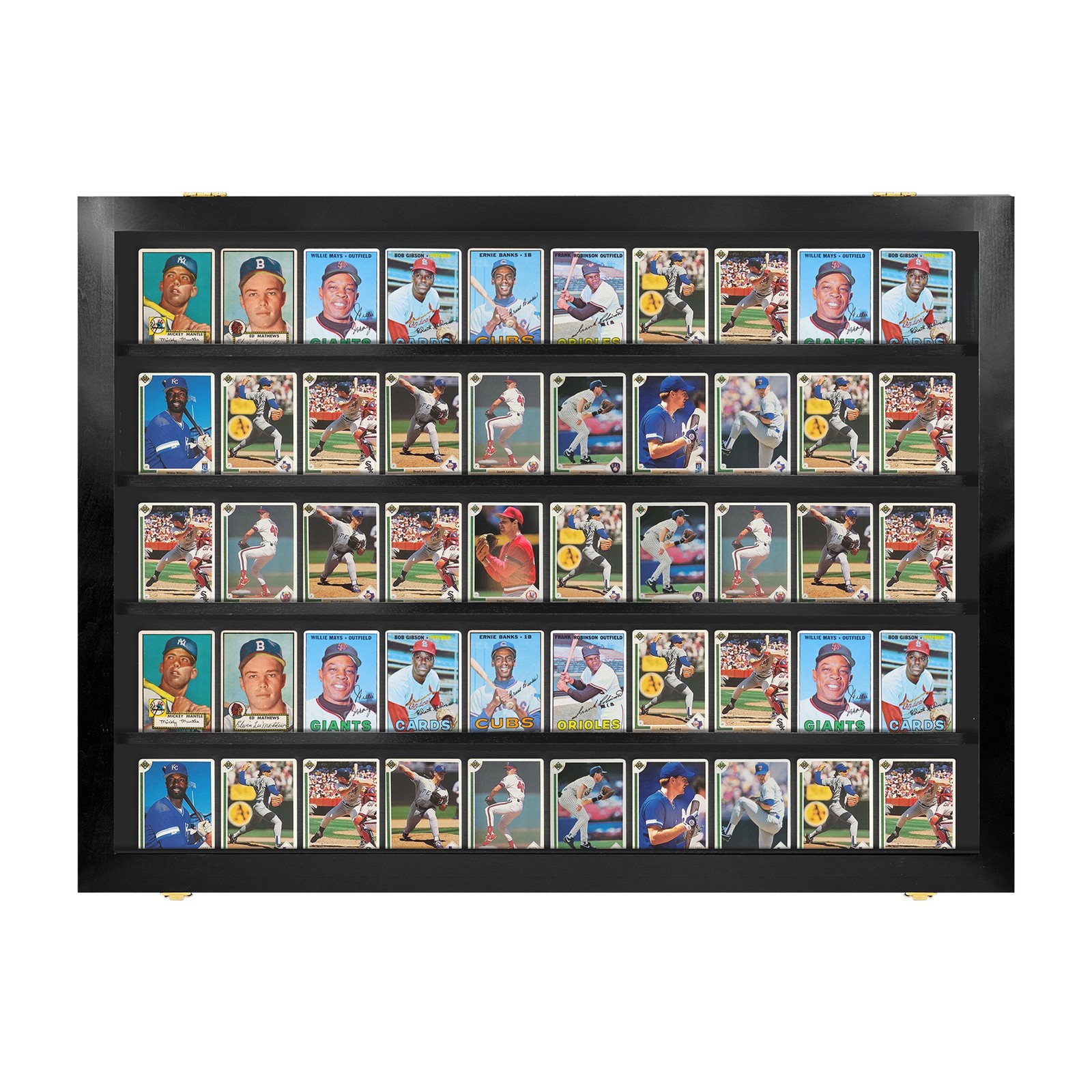 PENNZONI Sports Card Display Case, Holds 50 Ungraded Sports & Playing Cards