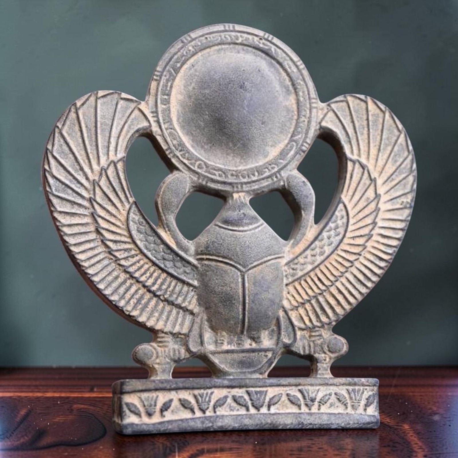 Rare Ancient Egyptian Unique Winging Scarab Pharaonic Egyptian Antiquities BC