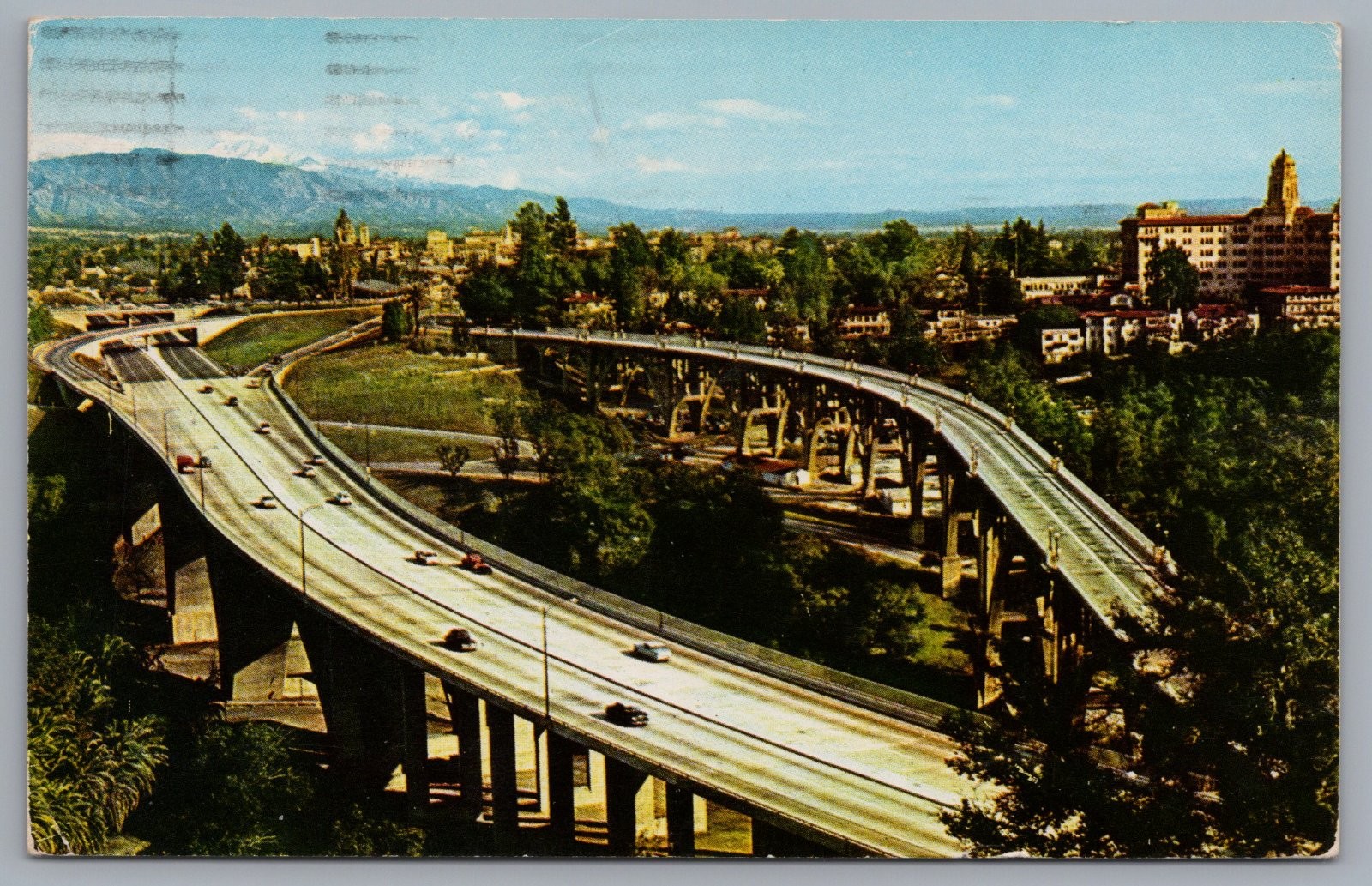 Pasadena California Arroyo Seco Colorado Street Bridges Postcard