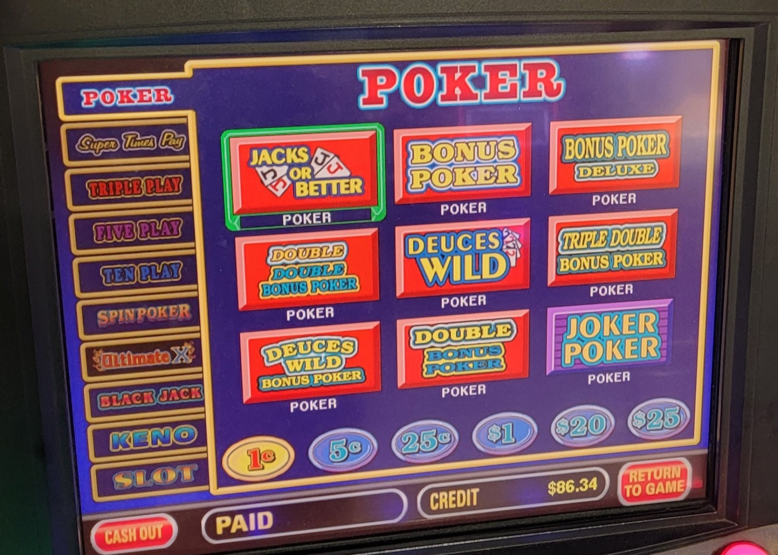 SuperStar Poker, Keno, Slots ~ IGT Flashboard ~ FULLY TESTED ~ GK003320
