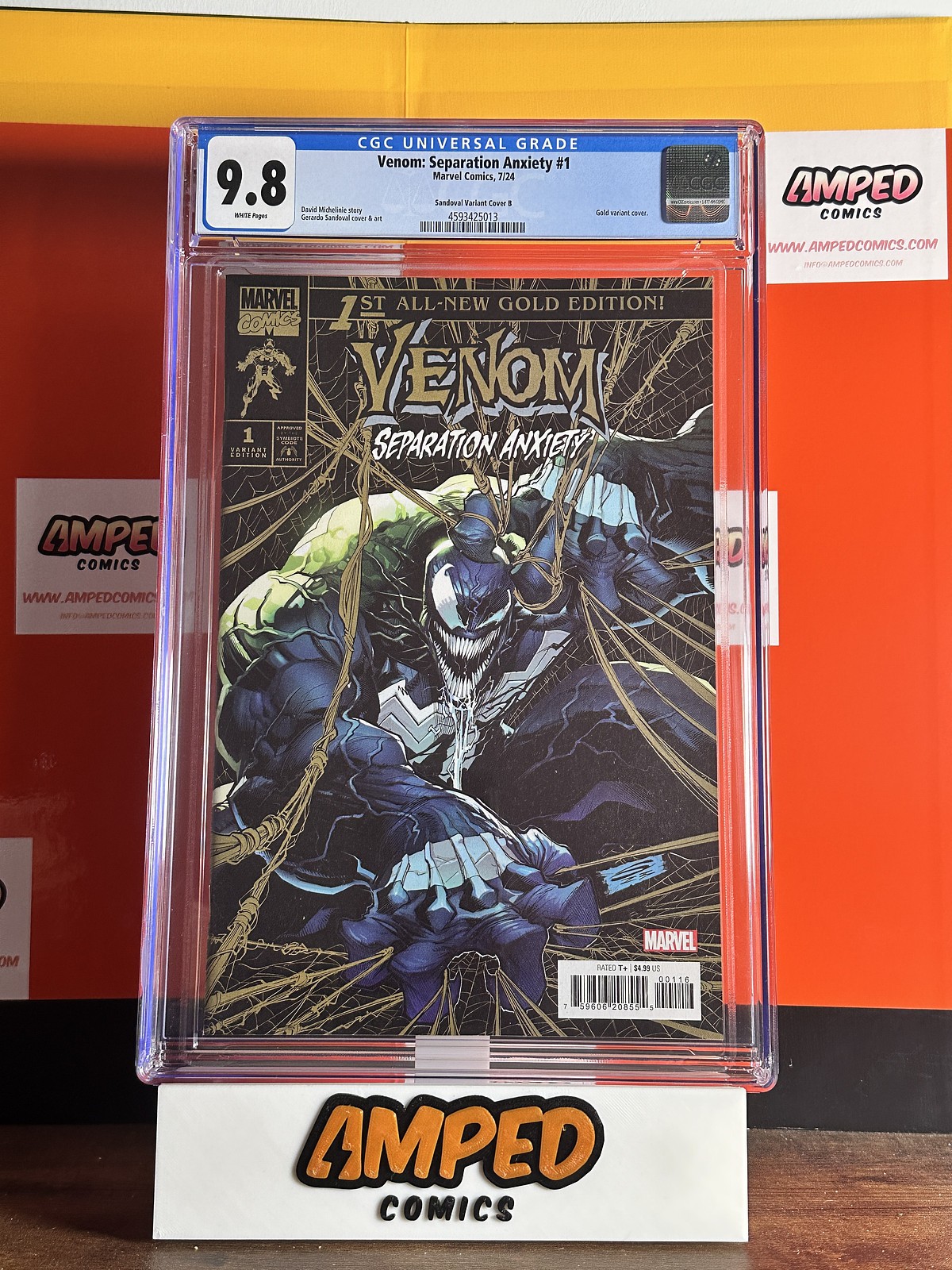 Venom Separation Anxiety #1 CGC 9.8 (2024) Sandoval Variant Cover B - GOLD 1:200