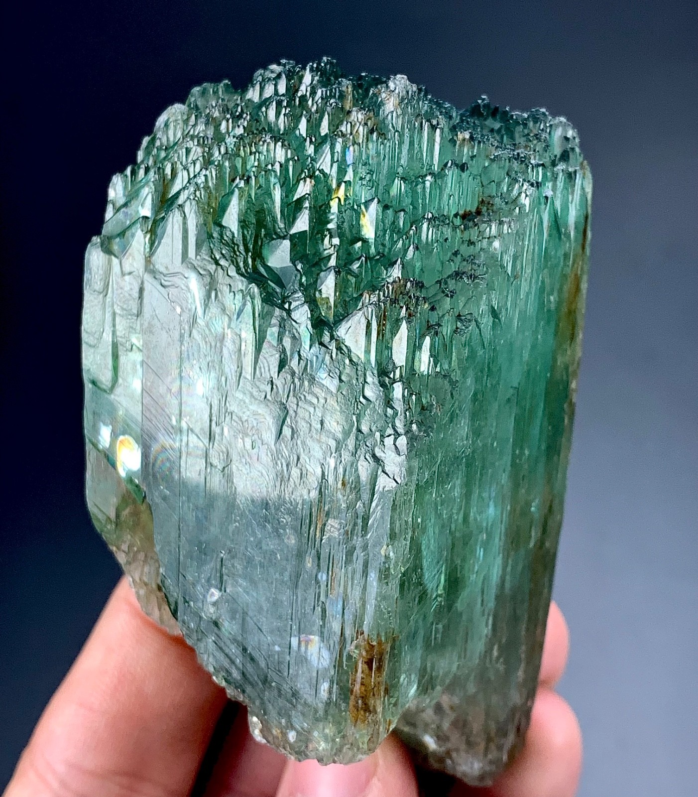 Hiddenite Etched Kunzite Crystal Specimen From Afghanistan - 1051 Carat