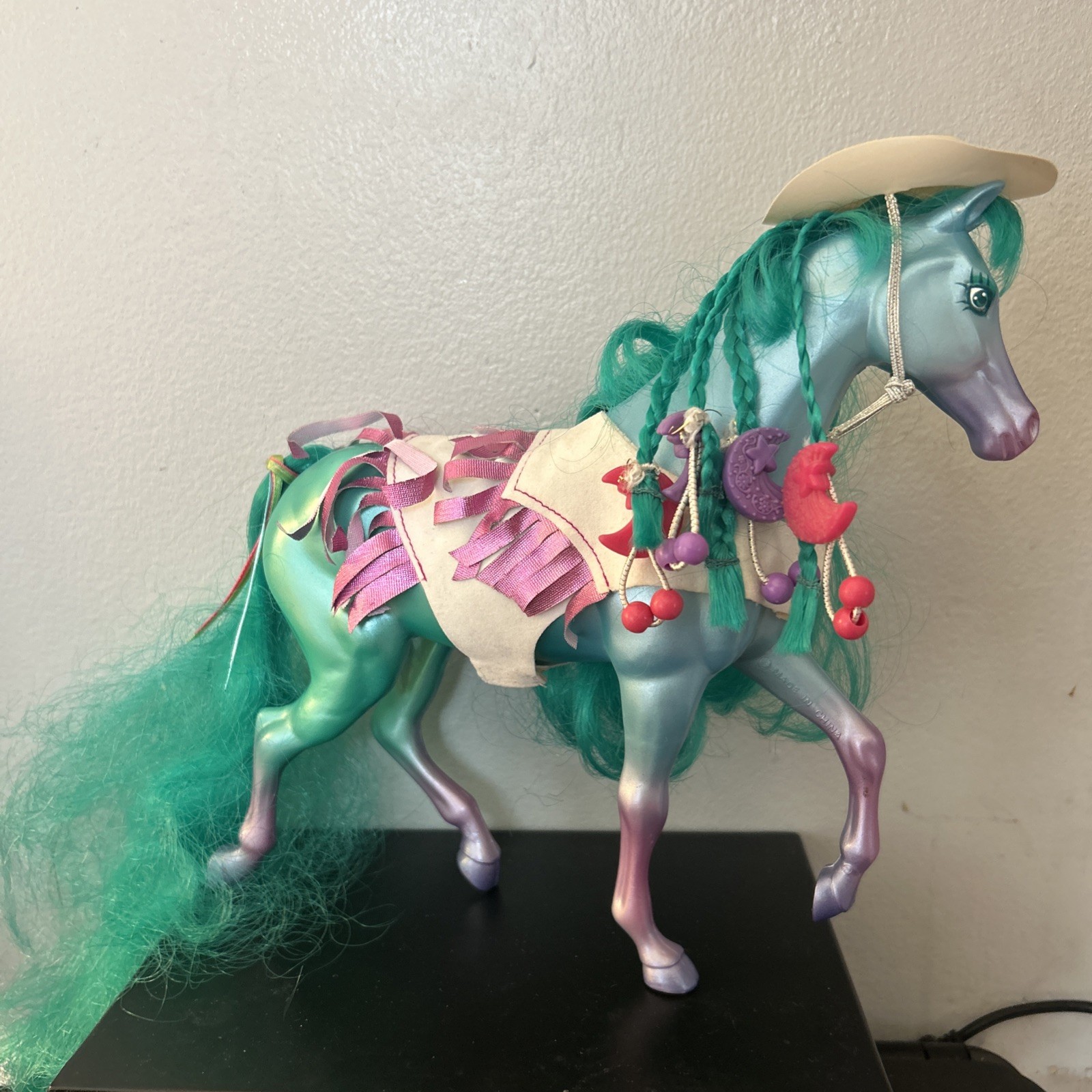 RARE vintage 1988 Kenner FASHION STAR Fillies DARA Horse DOLL Teal Lavender