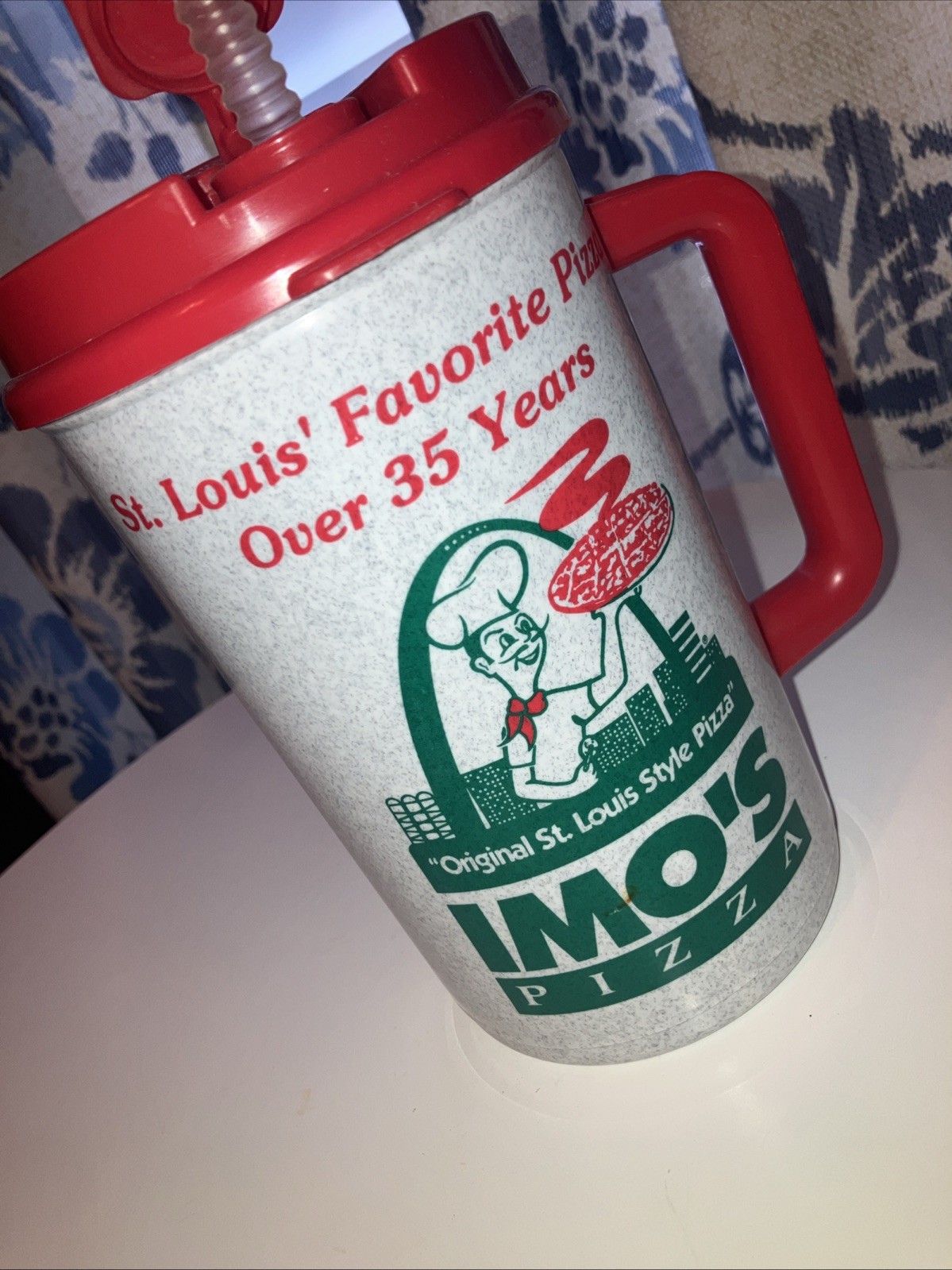 IMO’s Pizza St. Louis Cup Tumbler Mug W/Straw And Handle