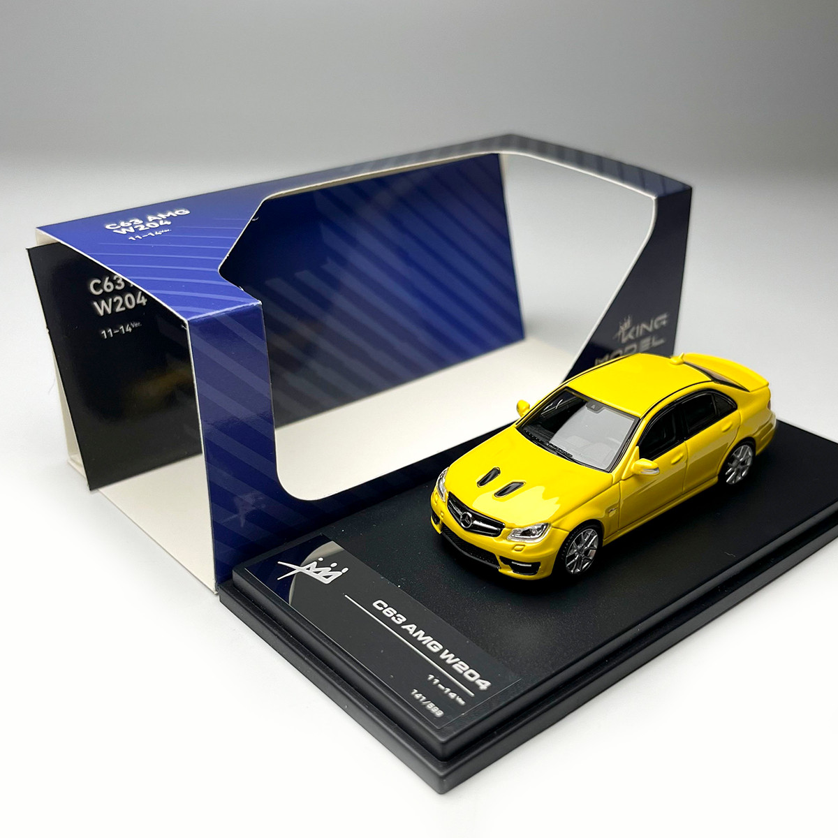 1:64 Yellow AMG C63 W204 Alloy Diecast Model Car Sedan Limited Edition
