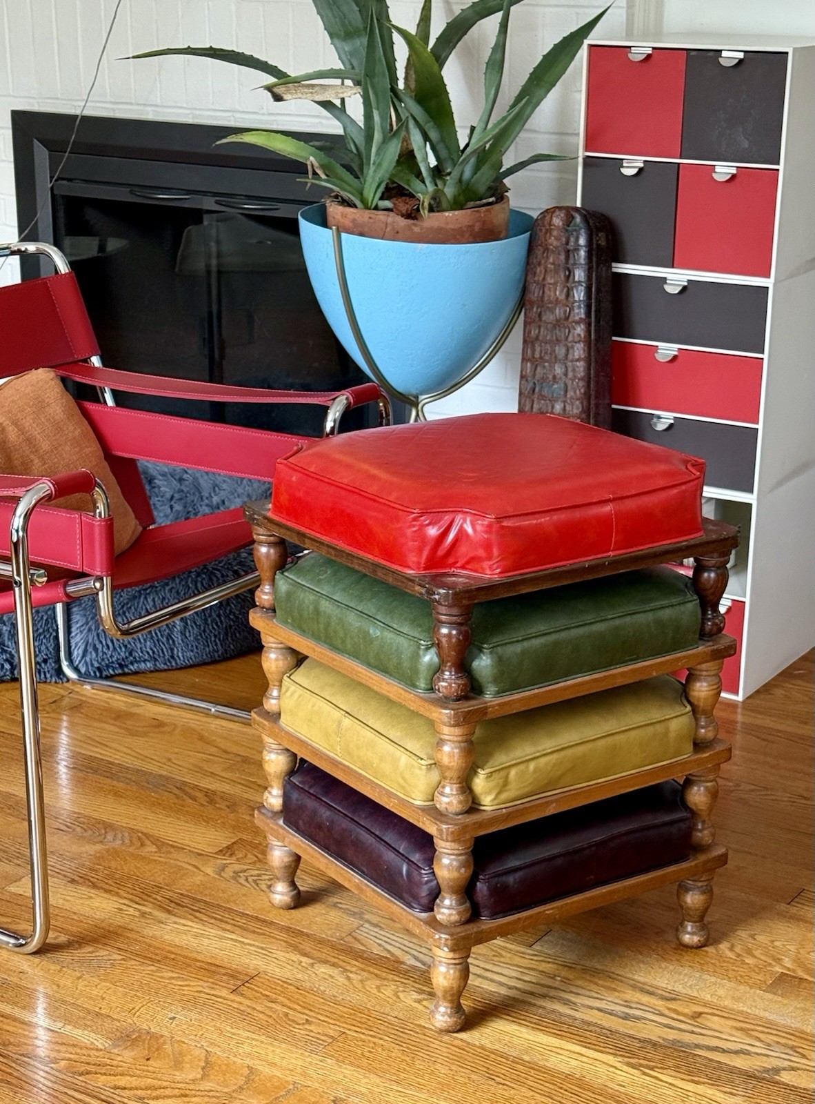 Vintage MCM ETHAN ALLEN Stacking Foot Stools Mid Century Modern Throwback 1960’s