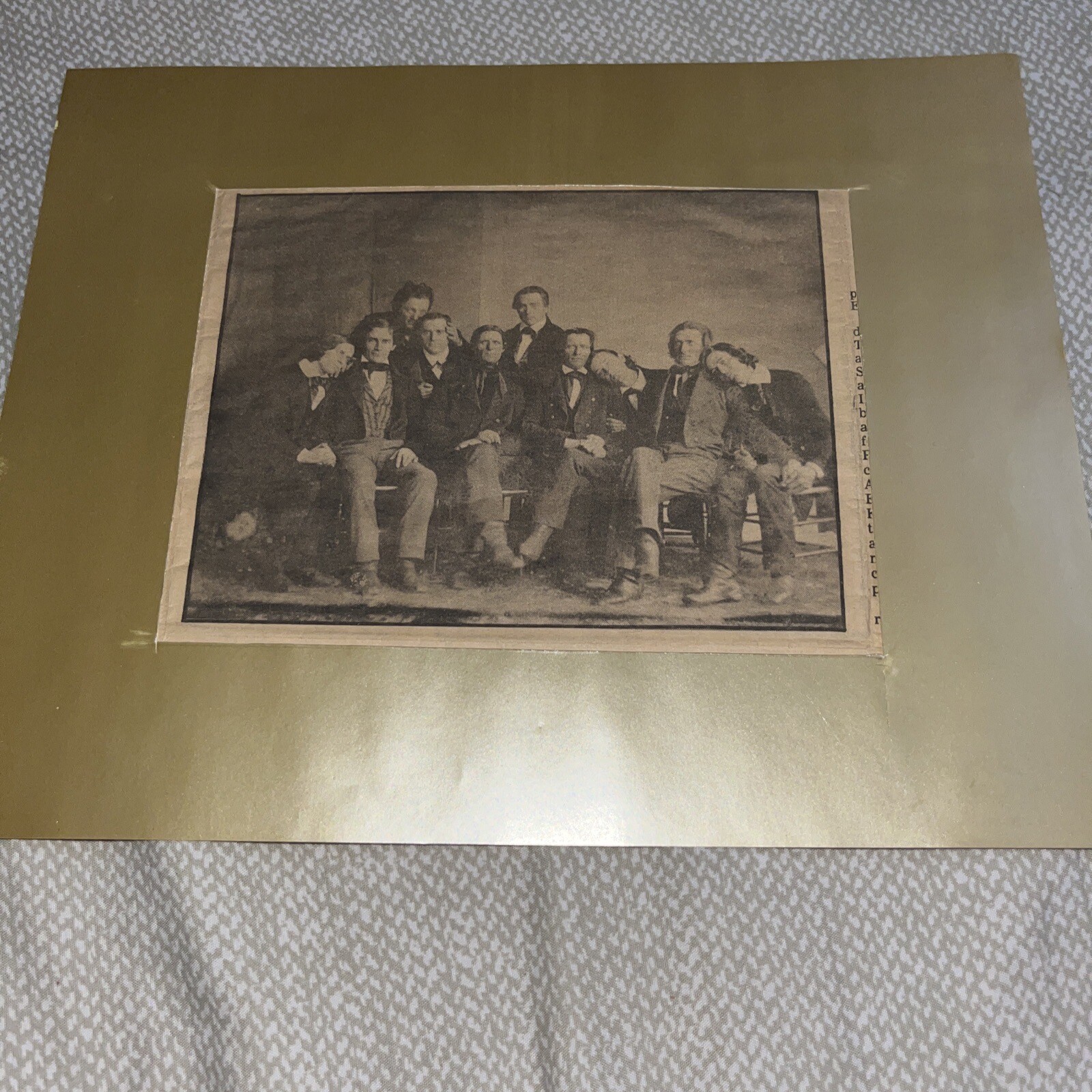 Newspaper Photo Depicting 1845 Daguerreotype of the Hutchinson Family Singers