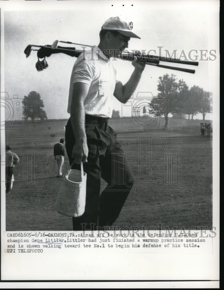 1962 Press Photo Gene Littler in practice at US Open at Oakmont PA - net25685