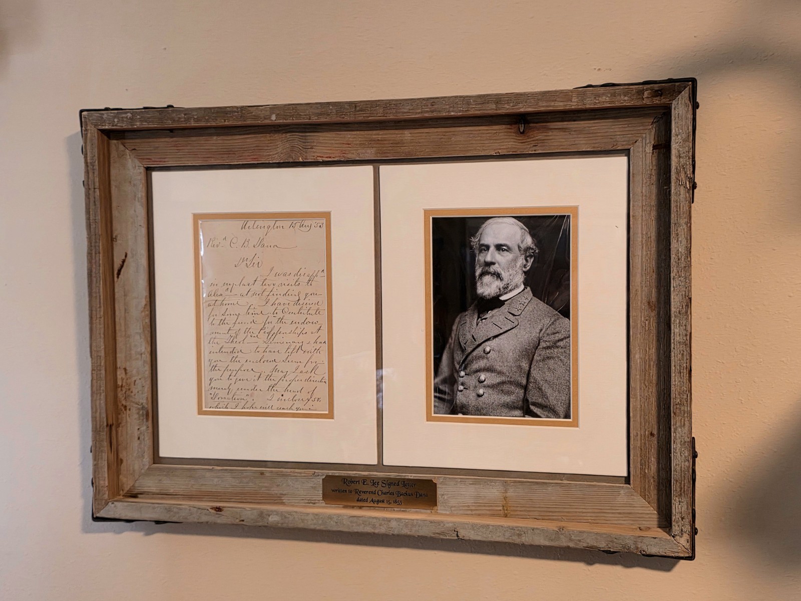Robert E Lee Hand Written & Signed Letter dated August 15, 1853 - Arlington, VA