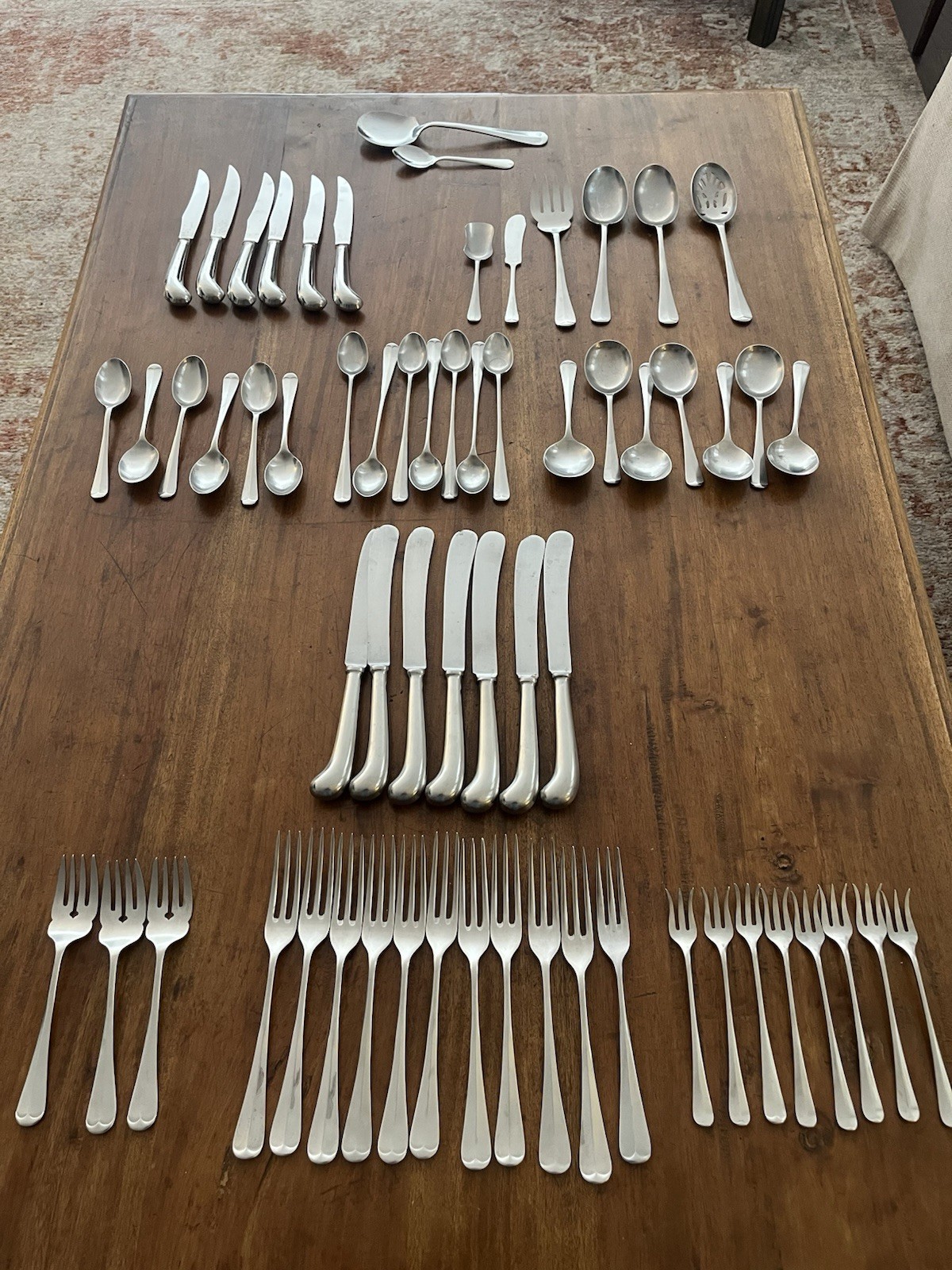 Vintage Cooper Bros & Sons 55 Pc Queen Anne Stainless (Satin?), OBO