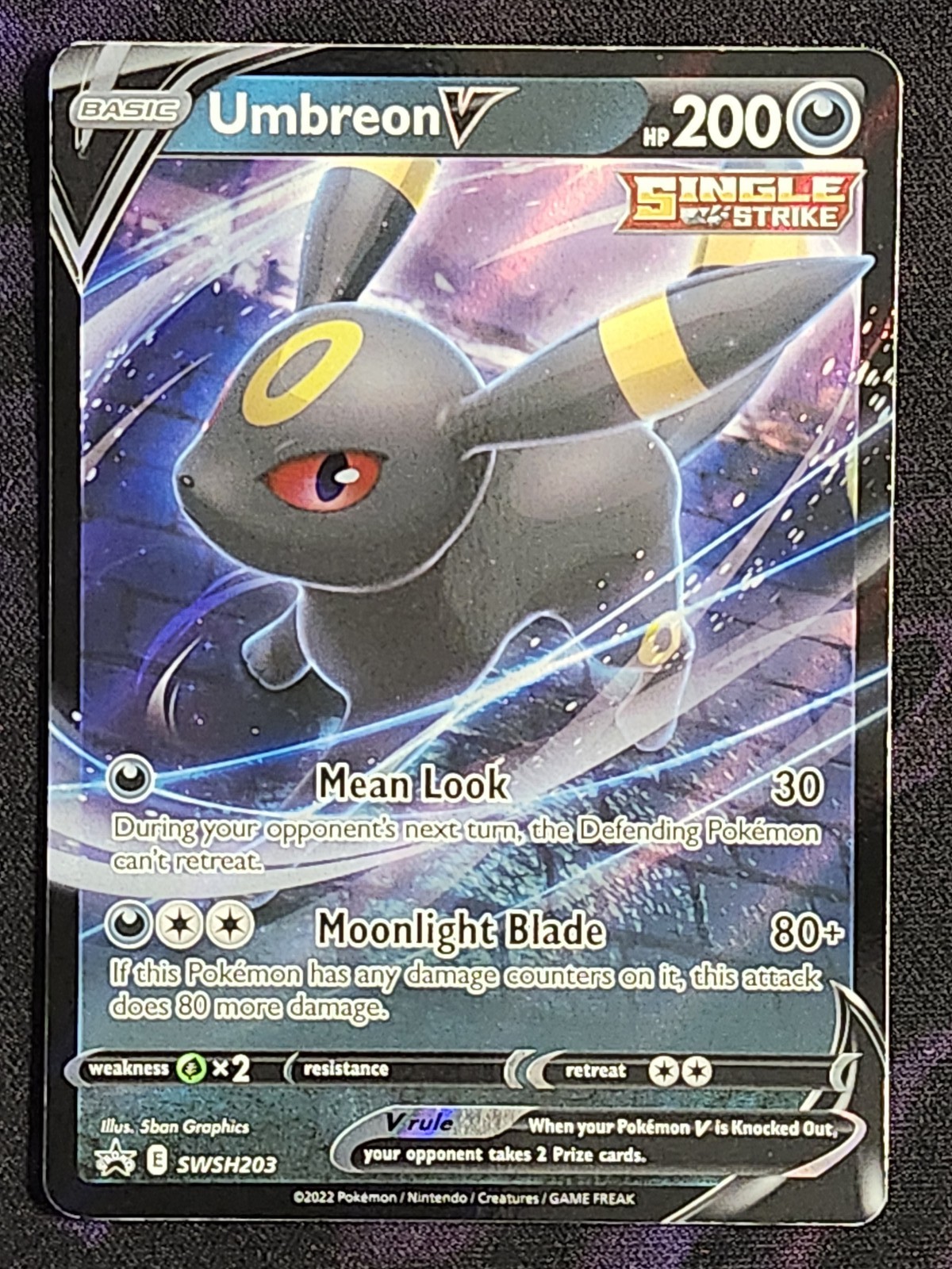 Pokemon Umbreon V SWSH203 (LP) Black Star Promo BSP