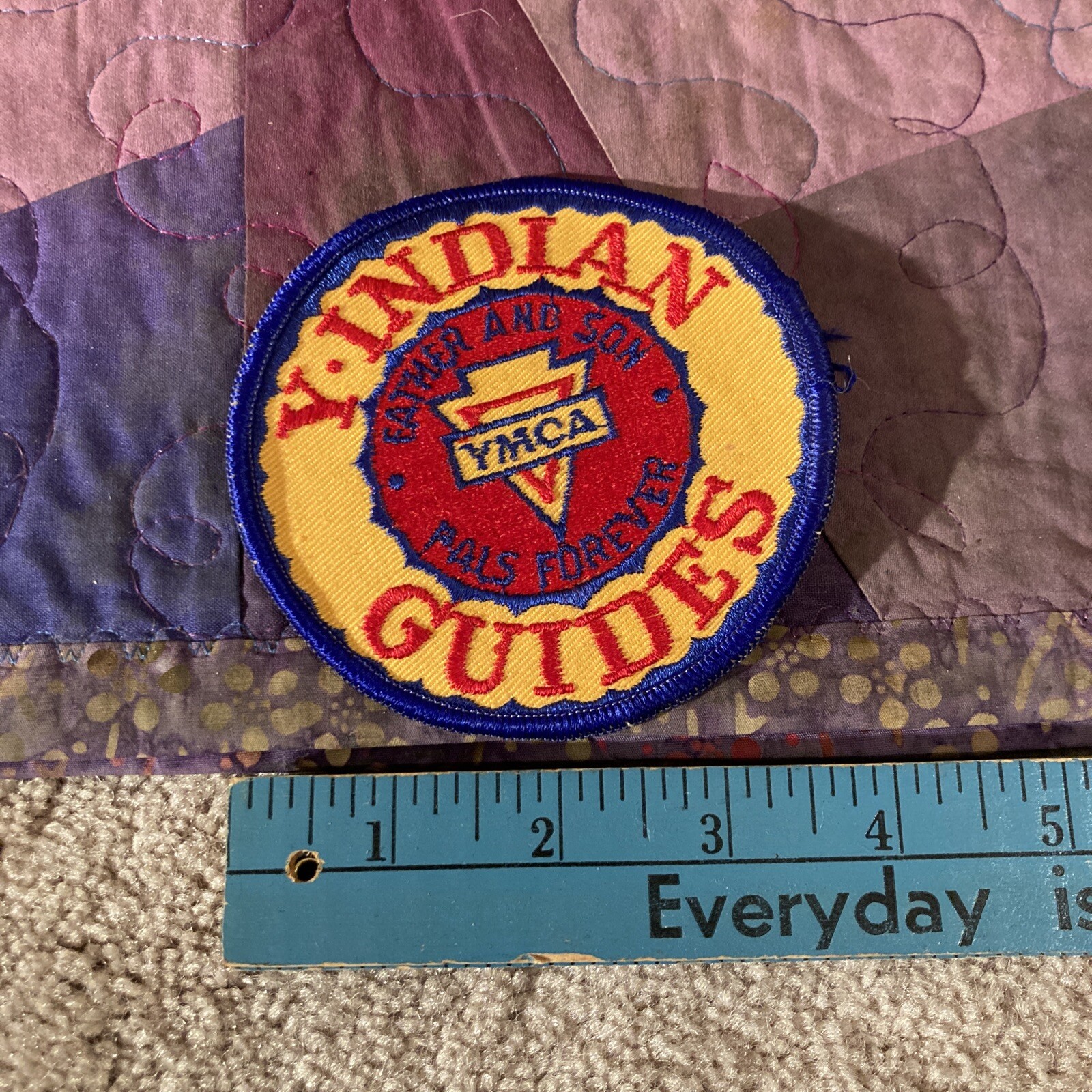 Vintage Y-Indian Guides Patch Father and Son Pals Forever YMCA Y Indian