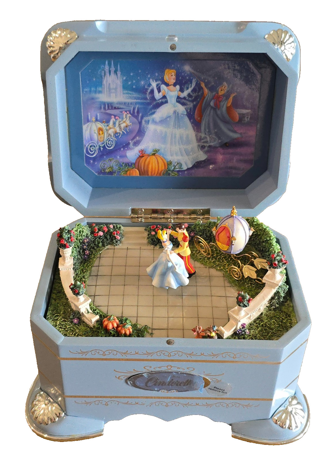 Vintage Cinderella\'s Dance Music Box #72079 2003 The Bradford Exchange Working