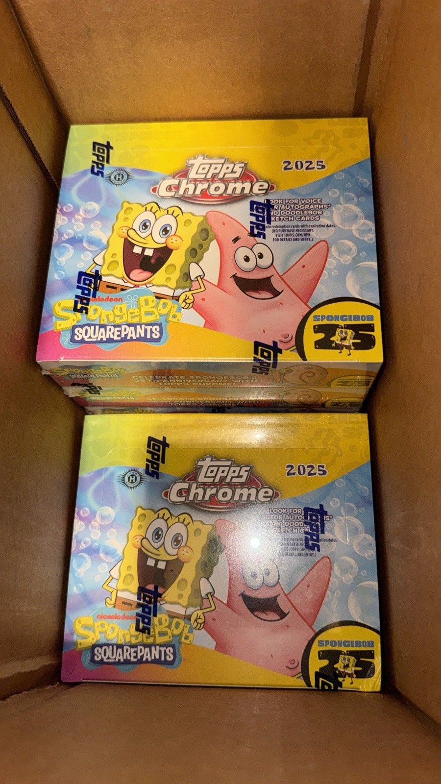 2025 Topps Chrome SpongeBob SquarePants Hobby Box  Sealed