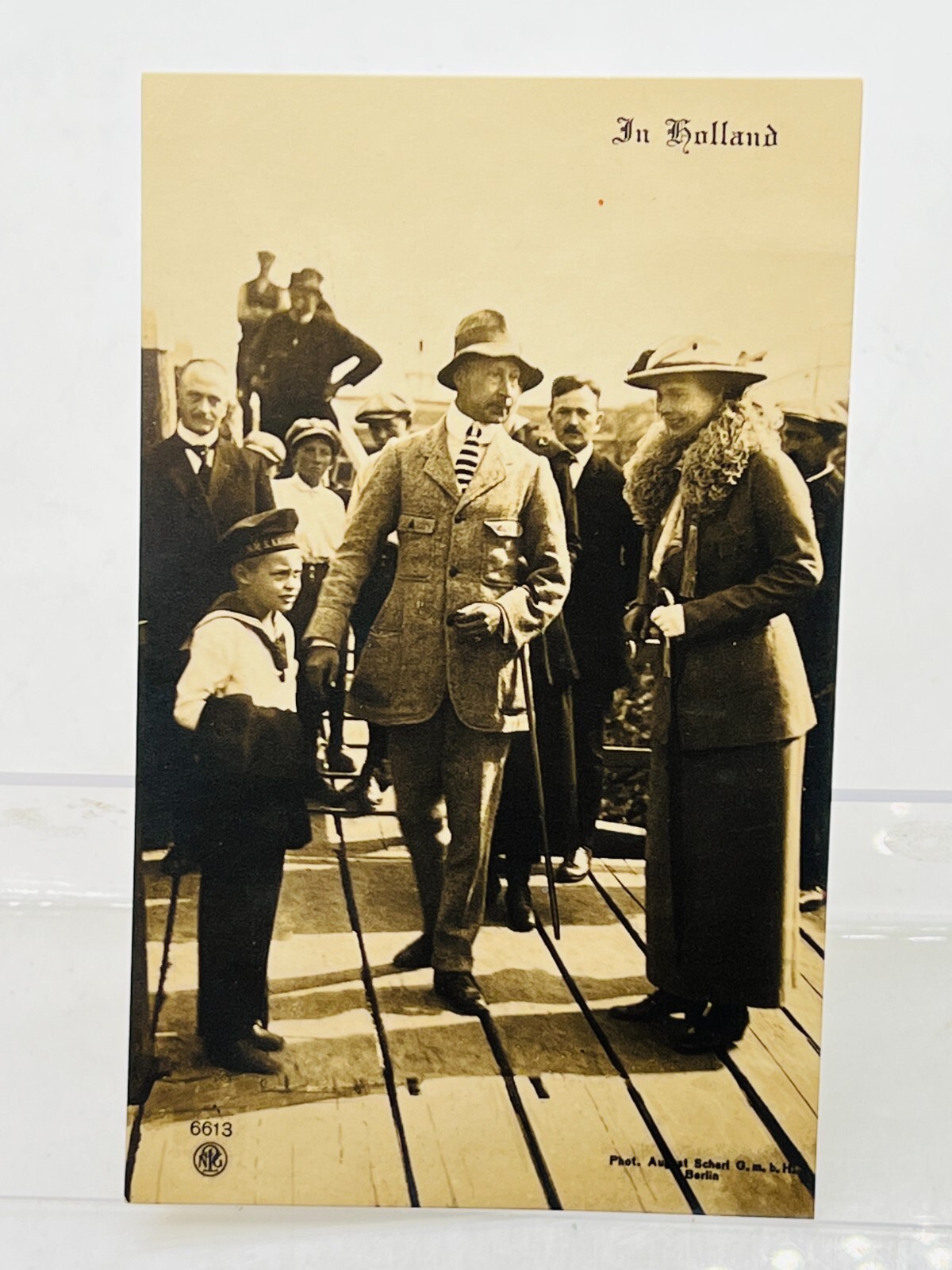 Crown Prince Wilhelm & Cecile In Holland Postcard German Royalty Antique RPPC