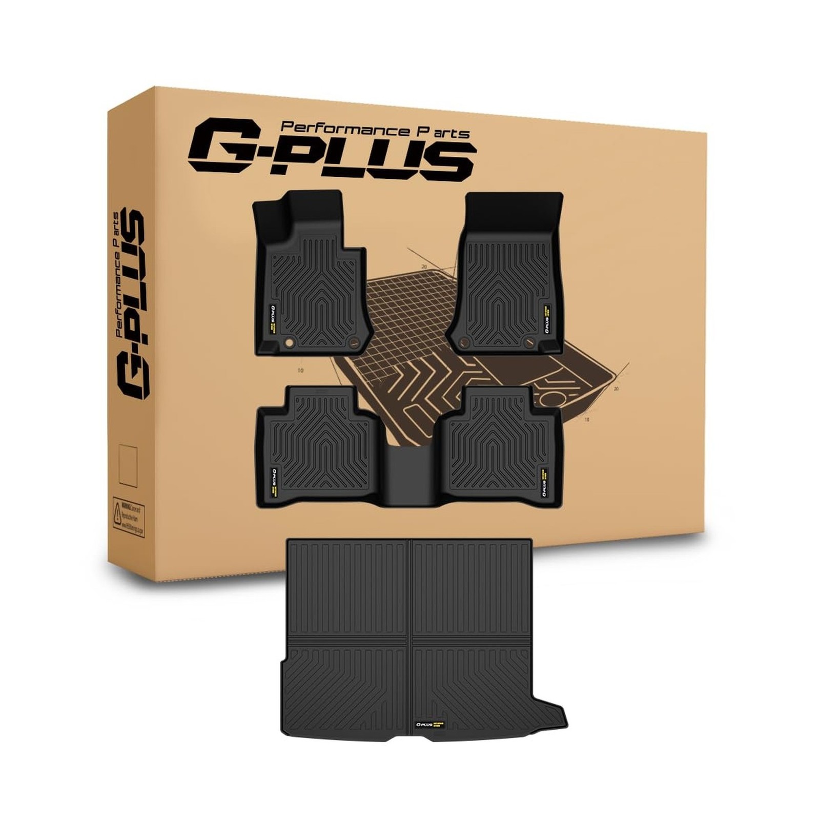 G-PLUS Floor Mats Cargo Liner Fit Benz GLC 2016-2022 (Not Fit GLC Coupe) | Al...