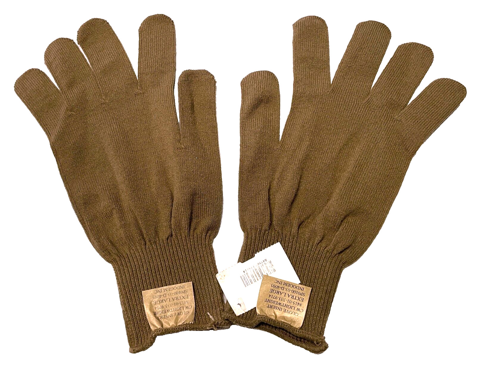 USGI Military Issue USMC COYOTE BROWN Glove Liners D-3A D3A XL X-Large NEW