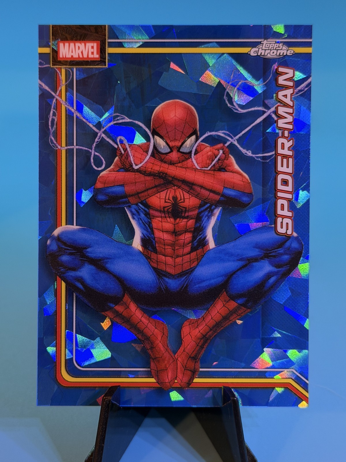 2026 Topps Chrome Sapphire Marvel Spider-Man Base Refractor #163 2026 Topps Chrome Sapphire Marvel Spider-Man Base Refractor #163