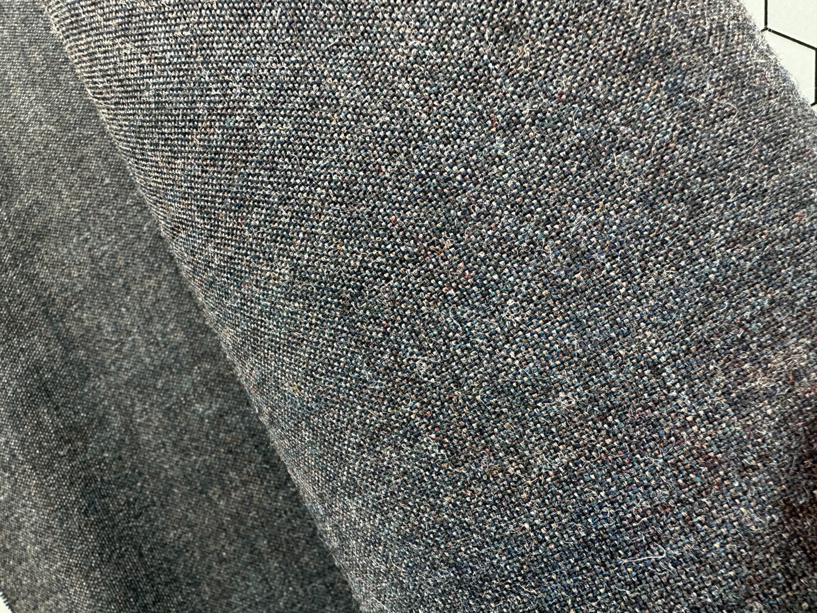 12 yards Kvadrat Remix 753 Wool Upholstery Fabric Gray Blue