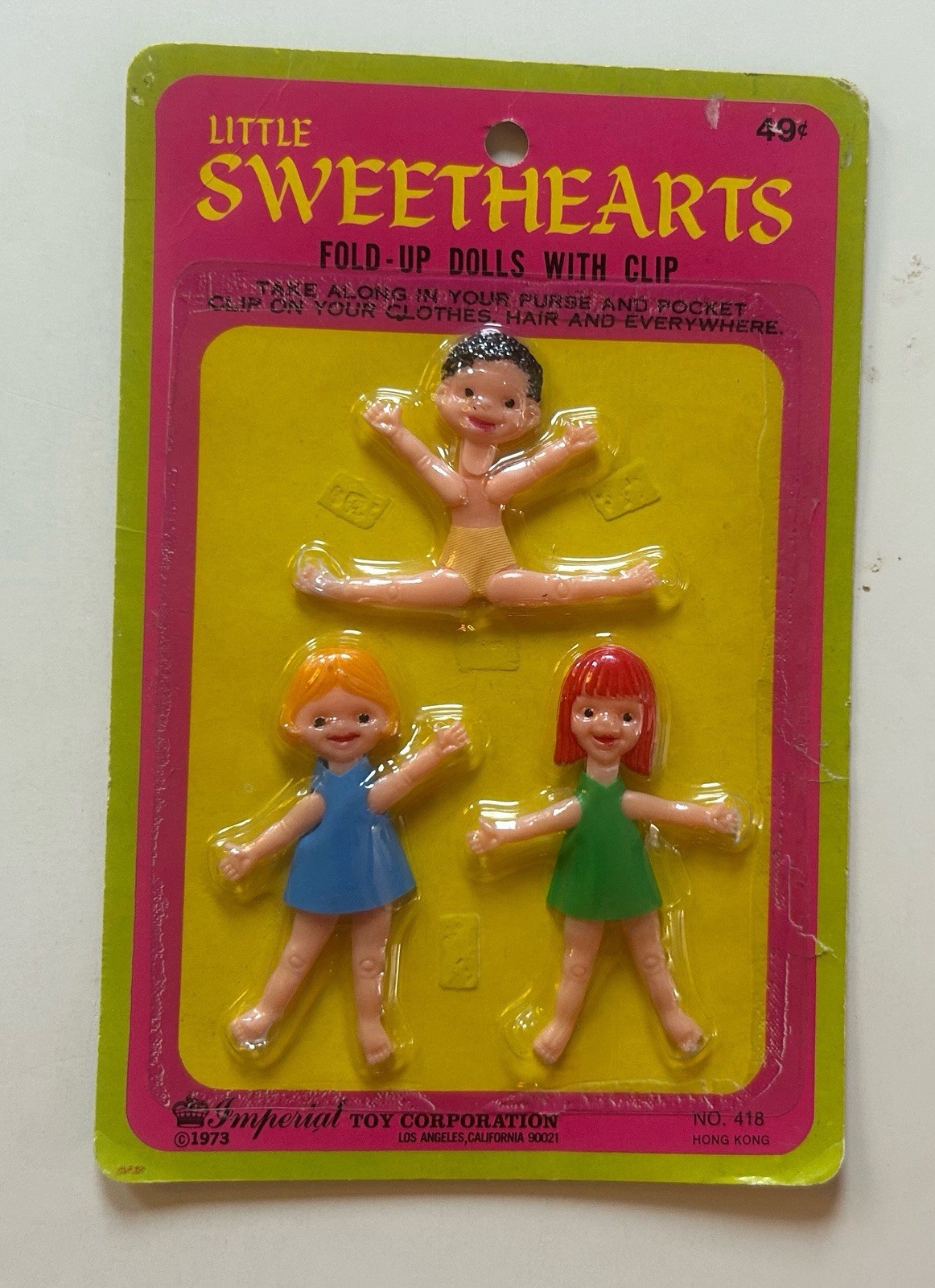 Vintage Vintage LITTLE SWEETHEARTS Fold Up Dolls Display Card