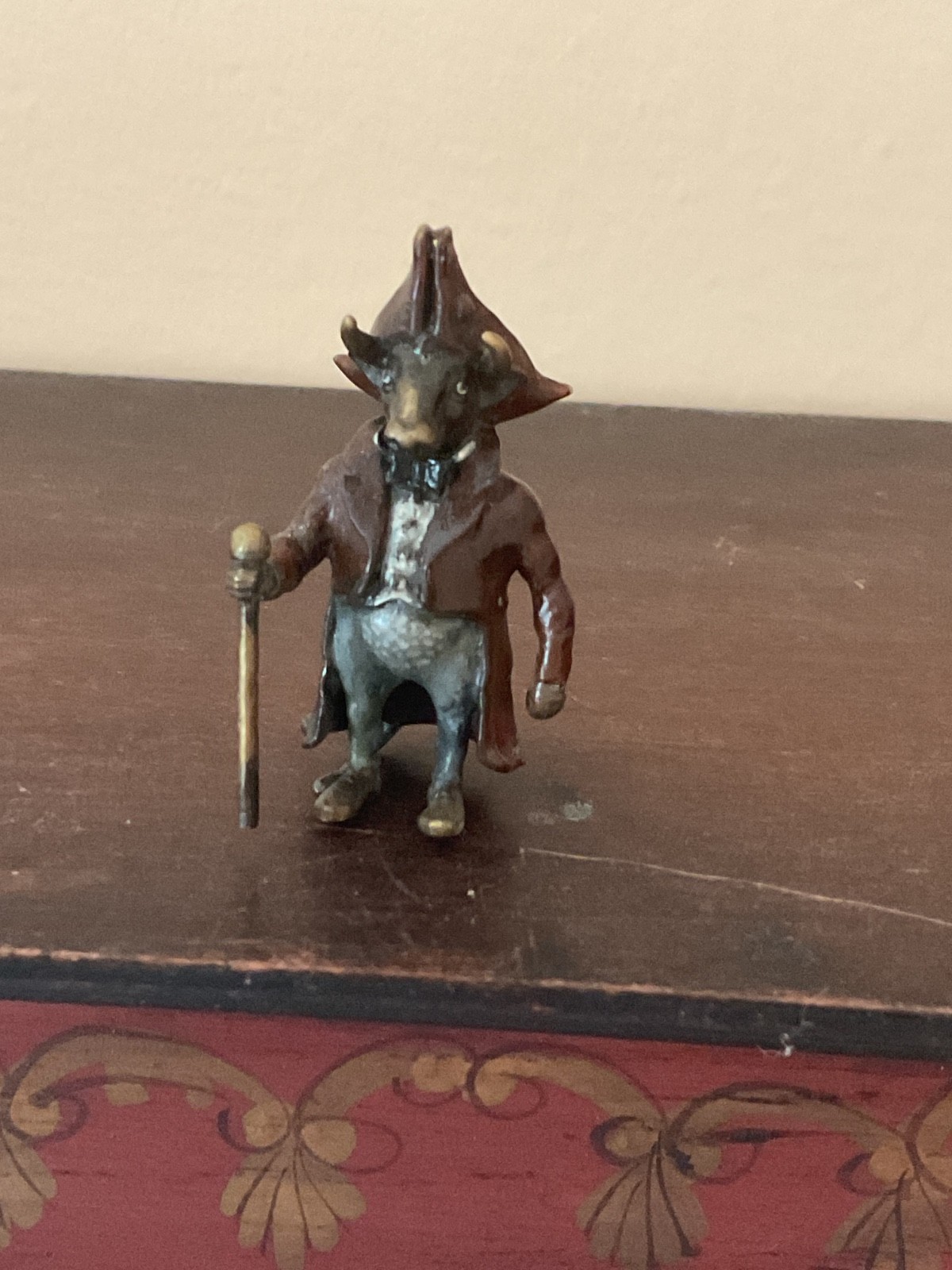 austrian bronze anthropomorohic gentleman bull