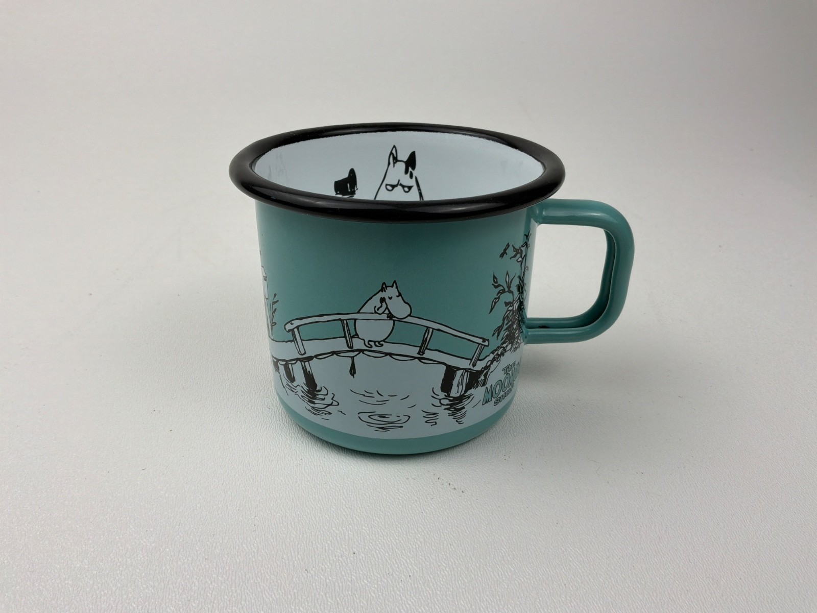 Muumi Enamel Moomin Shop Characters Cup Mug Bridge Papa Whimsical Finland READ