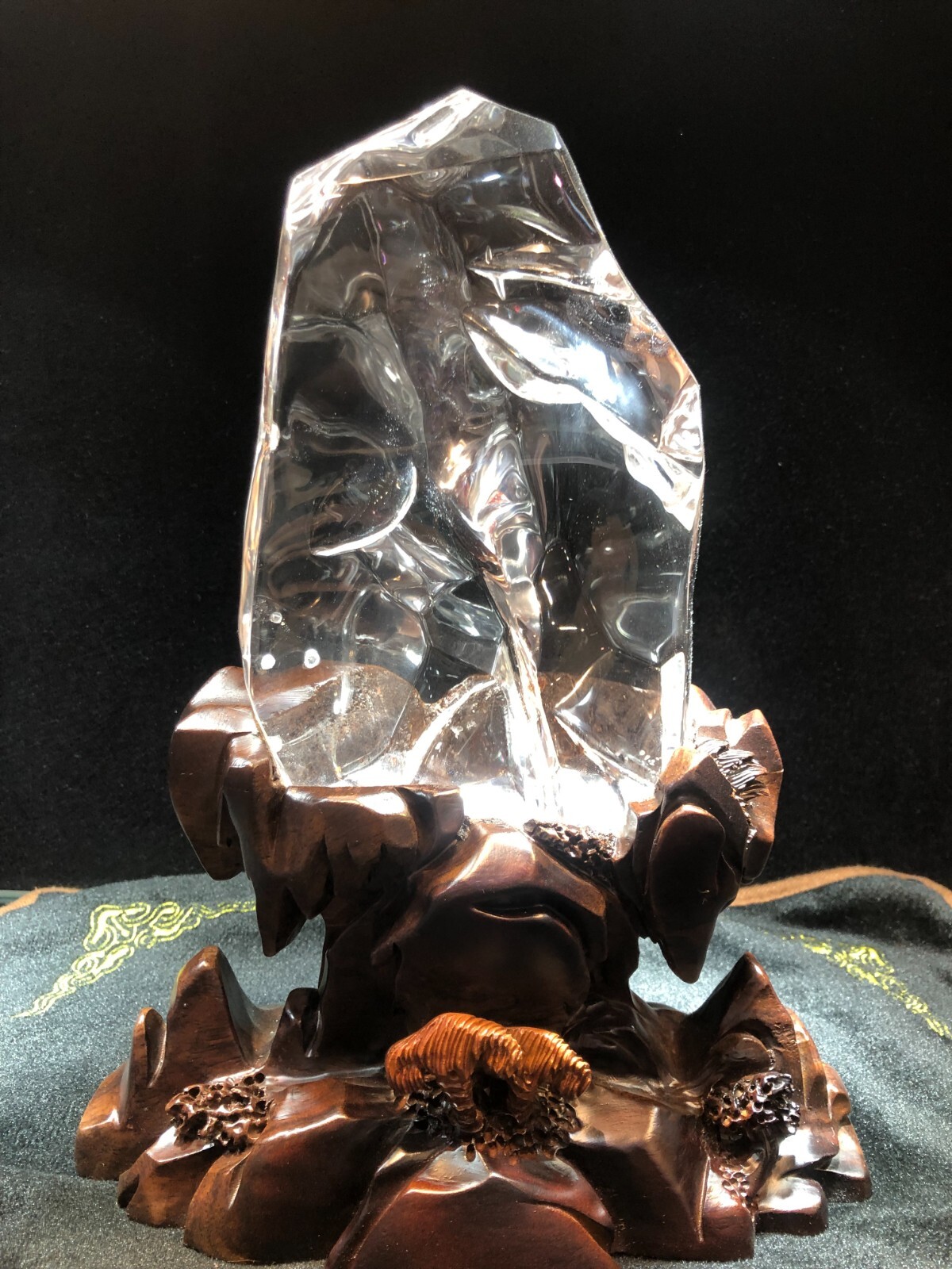 5.73LB Top Rare Natural clear Quartz raw stone Mineral specimen Crystal+ stand