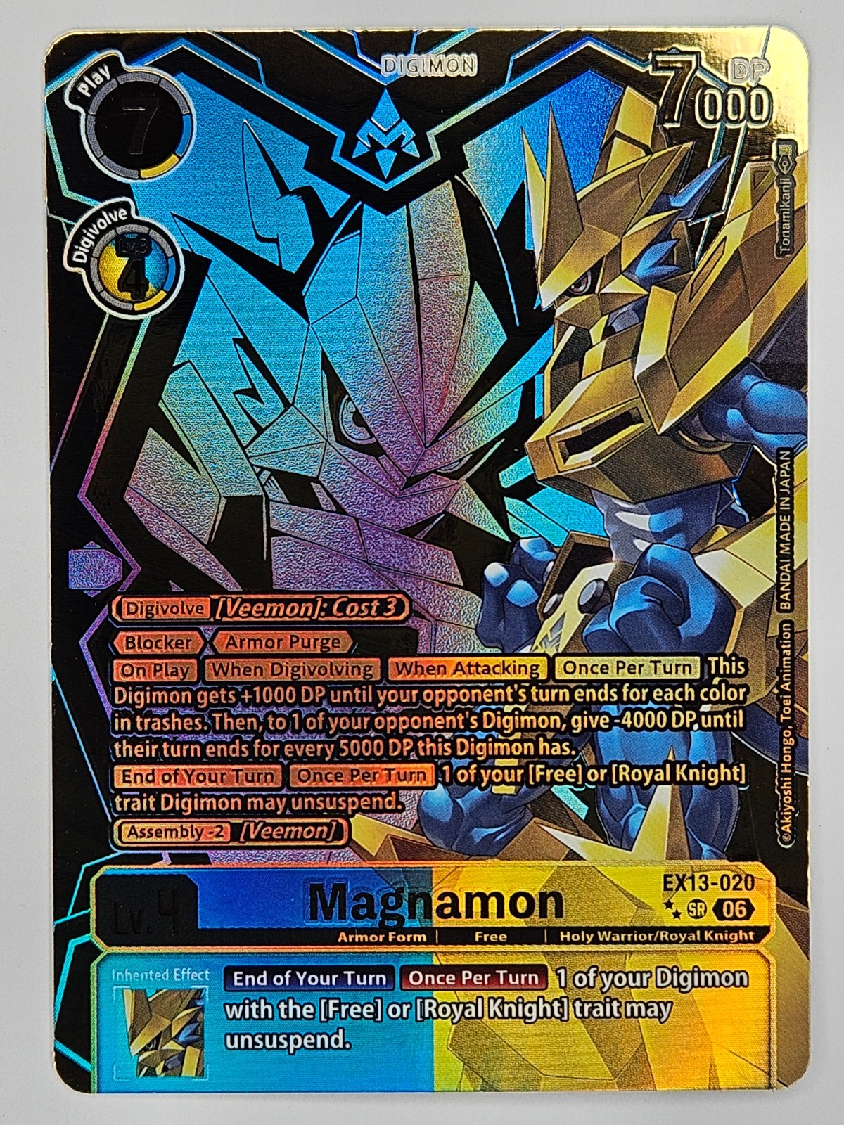 Digimon Chivalrous XIII EX13-020 Magnamon Rare Pull RP
